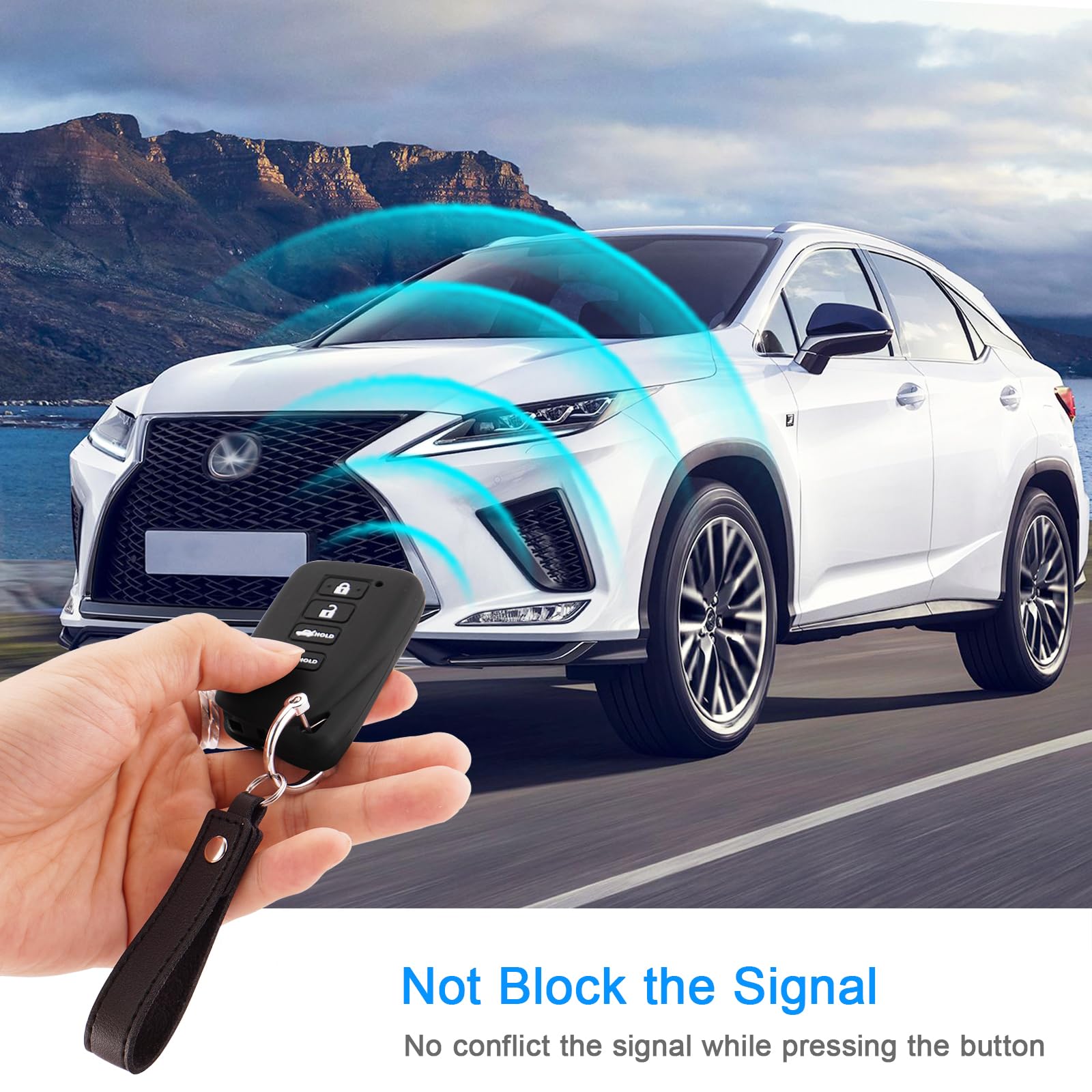 Koaudb Silicone Rubber Key Fob Cover Compatible With Lexus Rx Es Gs Ls Nx Rs Gx Lx Rc Lc Is 2 3 4 Buttons Smart Car Key Fob Case