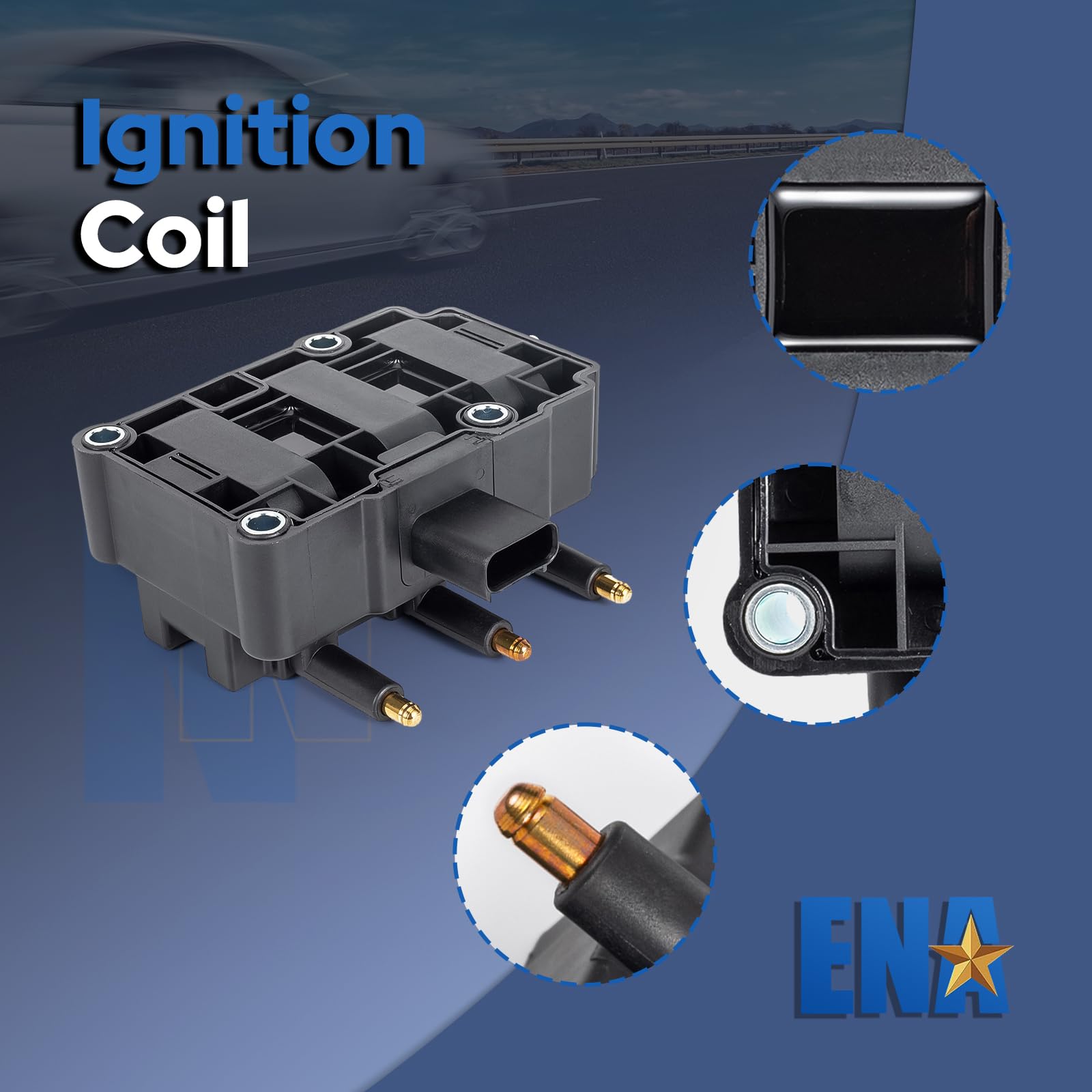 ENA Ignition Coil 2001 2002 2003 2004 2005 2006 2007 2008 2009 Compatible with Dodge Jeep Chrysler Town Country Grand Caravan Wrangler JK Pacifica Voyager Coil Packs 3.8 3.3 V6 for UF305 C1442 5603252
