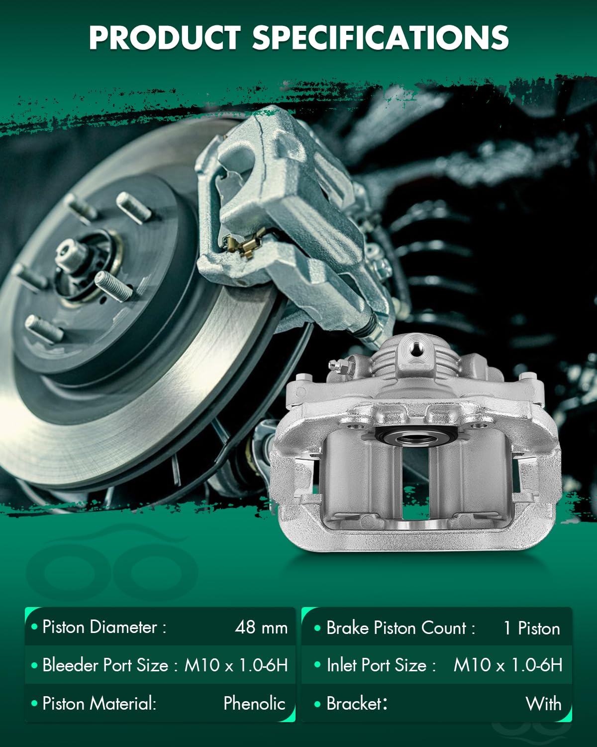 Scitoo Rear Brake Calipers With Bracket 18B4713 18B4712 Compatible For Chevy Blazer/S10, For Gmc Jimmy 98-05 For Gmc Sonoma 98-0