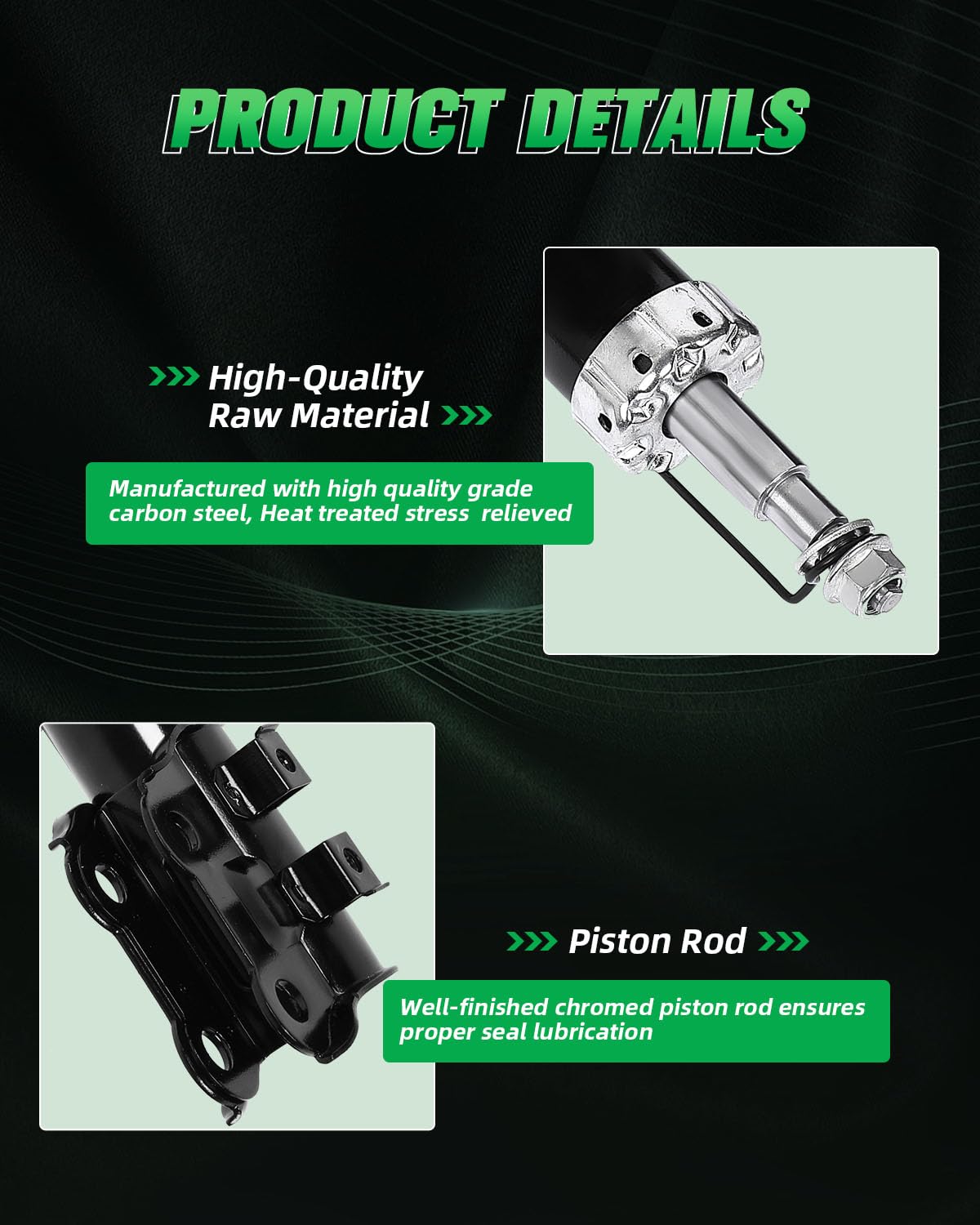 Scitoo - Front Shock Absorber For Hyundai Fits 2011 2012 2013 2014 2015 2016 For Hyundai Elantra,2013 2014 For Hyundai Elantra Coupe Shocks 333618 72709 333617 72708 Struts - 2Pc Set