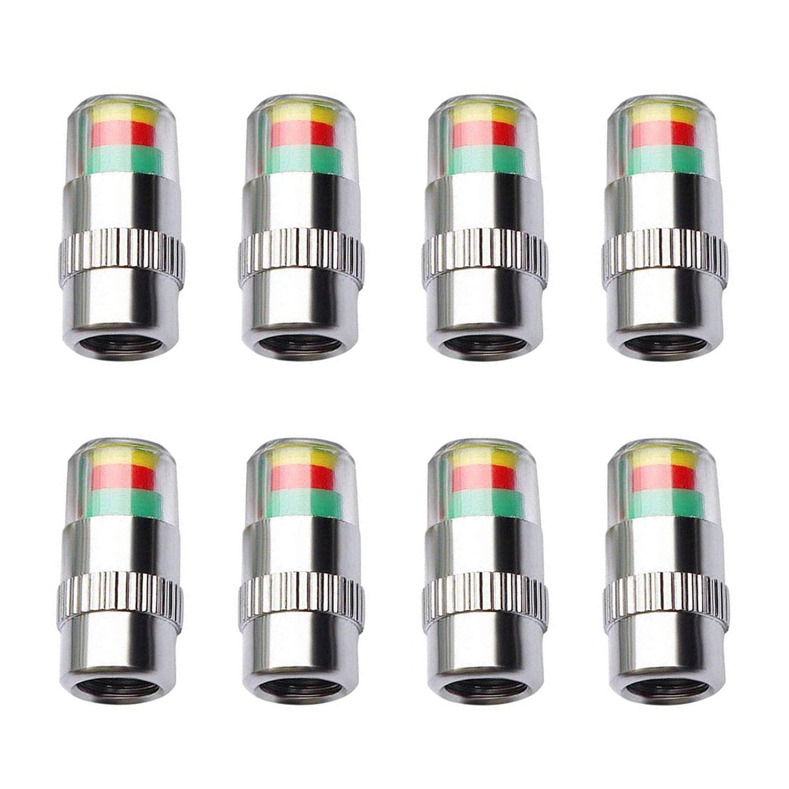 Ankia 8Pcs Car Tire Pressure Monitor Valve Stem Caps Sensor Indicator 3 Color Eye Alert (2.0Bar 30Psi)