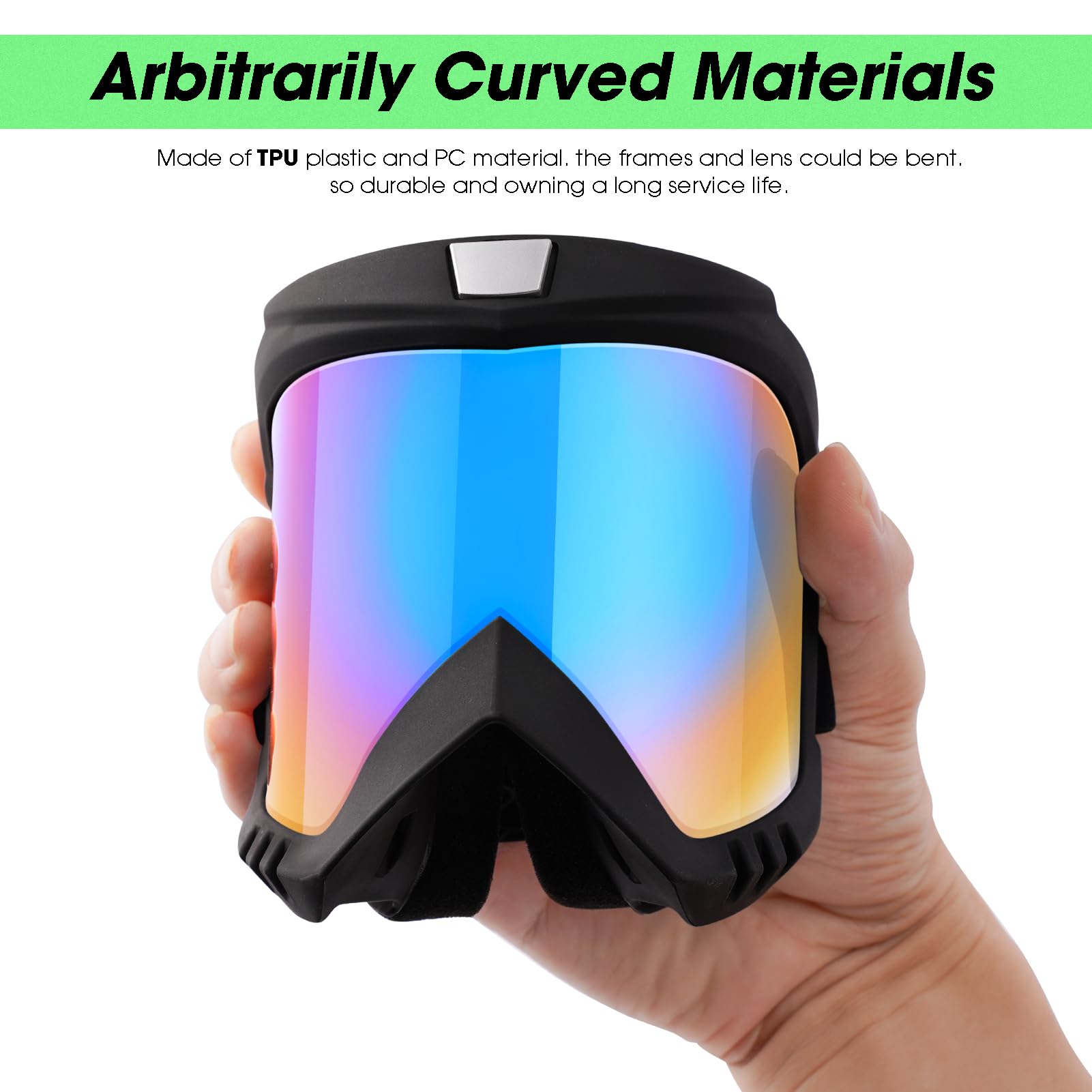 Dirt Bike Goggles, Motorcycle Goggles, 2 Pack Atv Goggles, Riding Goggles, Ski Goggles, Windproof Glasses, Racing Helmet Goggles