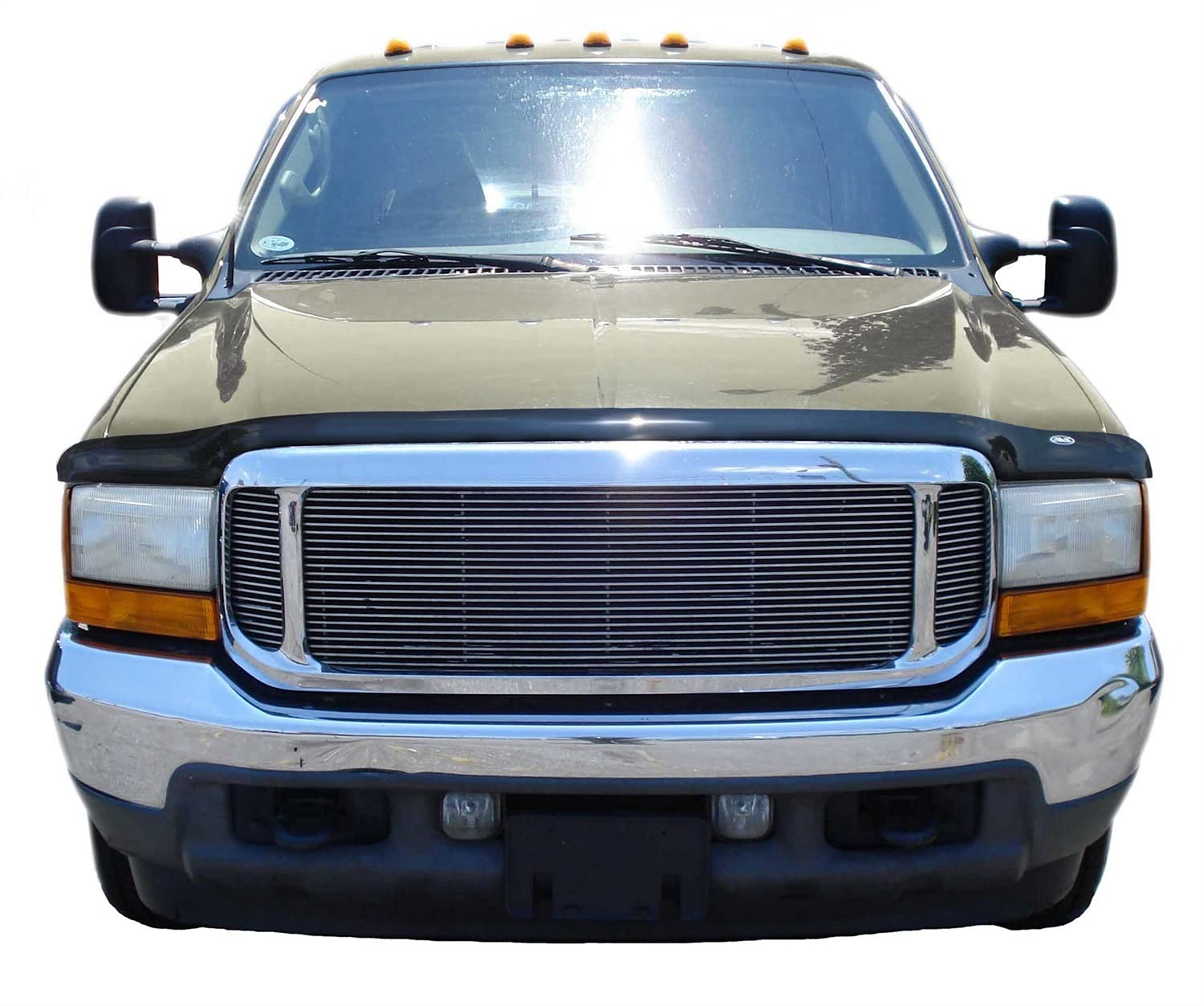 Auto Ventshade [Avs] Hoodflector / Hood Shield | Fits 1999 - 2007 Ford F-250/F-350/F-450/F-550 Super Duty, 2000 - 2005 Ford Excursion, 1 Pc. | Dark Smoke - 21208