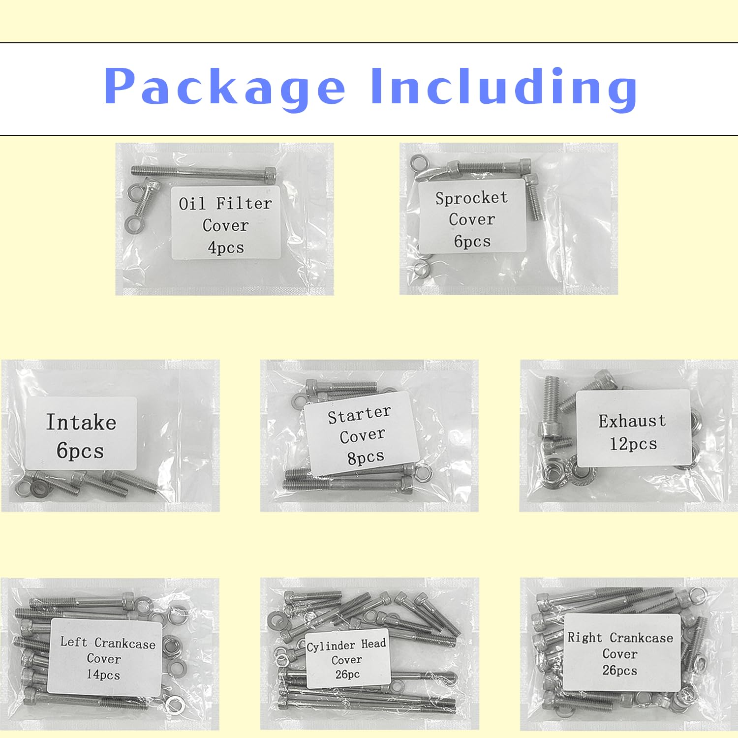 BIGLKNM 102pcs Engine Bolt Screw Kit Set for Honda TRX400EX 400EX 400X SPORTRAX, Car Replacement Accessories Compatible with Hon