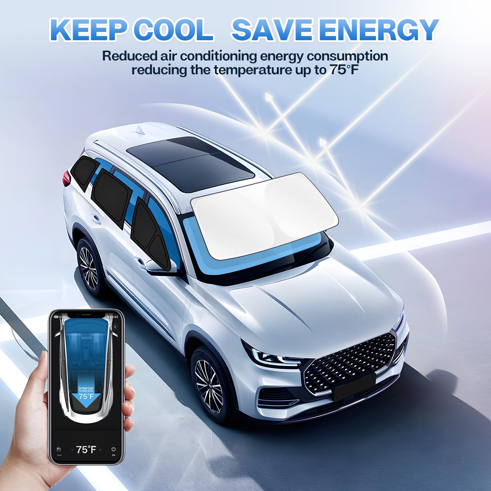 T Tgbros Windows Sunshade For 2023-2025 Honda Accord Windshield Rear Side Window Full Set Custom Fit Privacy Car Sun Shades Bloc