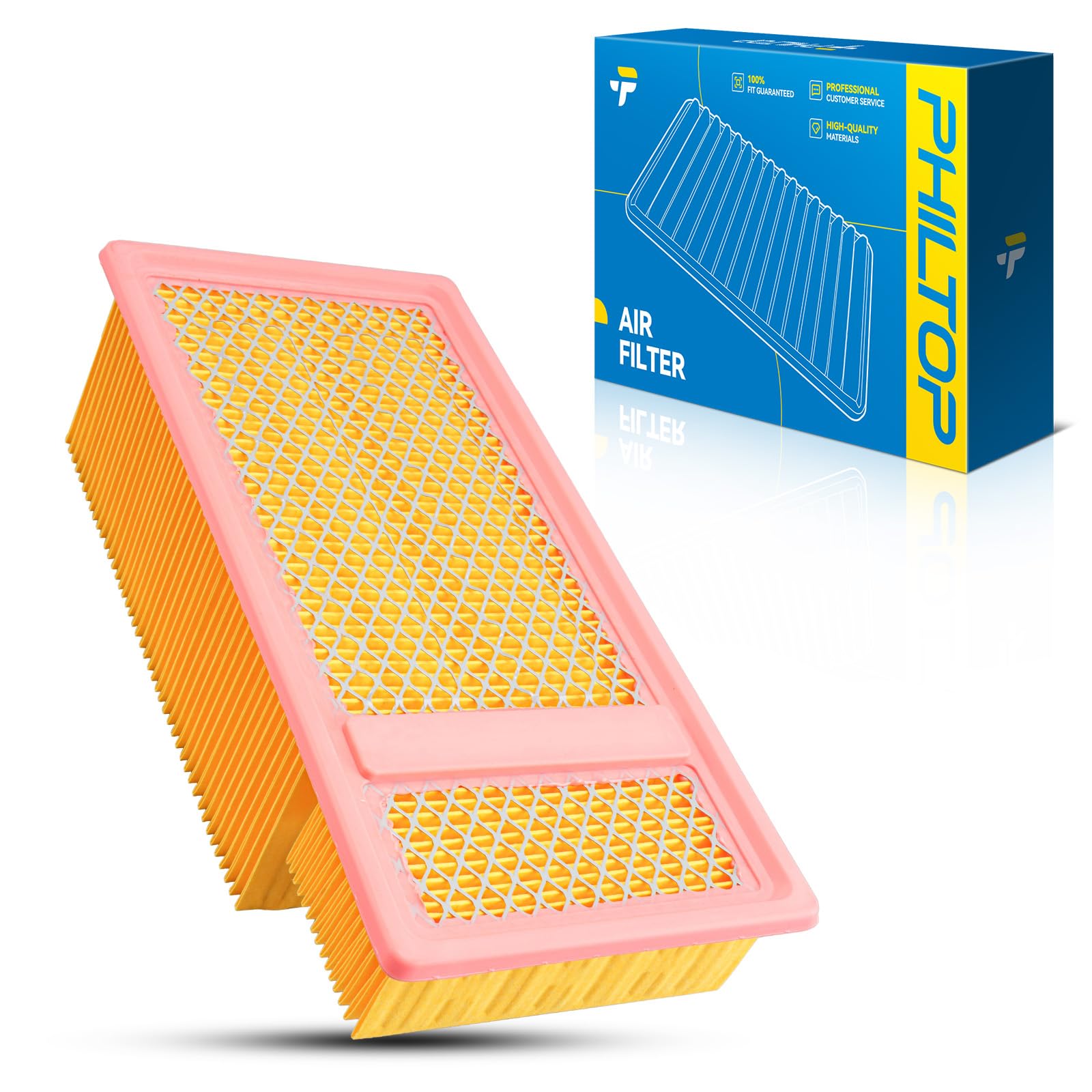 PHILTOP Engine Air Filter CA10888 Replacement for Ford F-250 Super Duty, F-350 Super Duty, F-450 Super Duty, F-550 Super Duty, 2