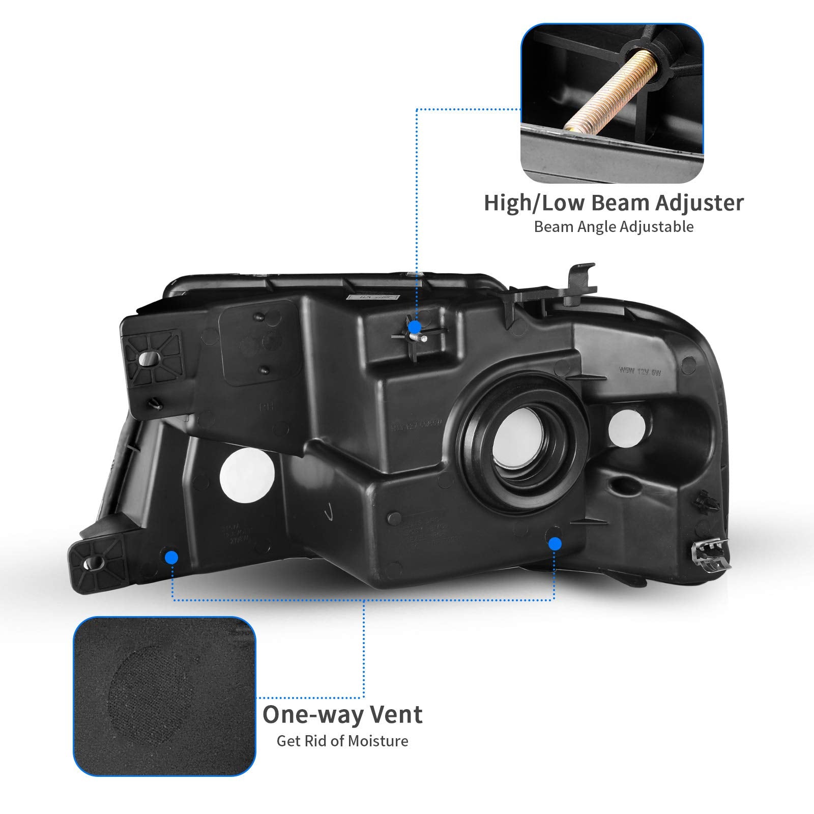 Dwvo Headlight Assembly Compatible With 2004 2005 2006 2007 2008 Ford F150 Pickup 2006 2007 2008 Lincoln Mark Lt Passenger And D