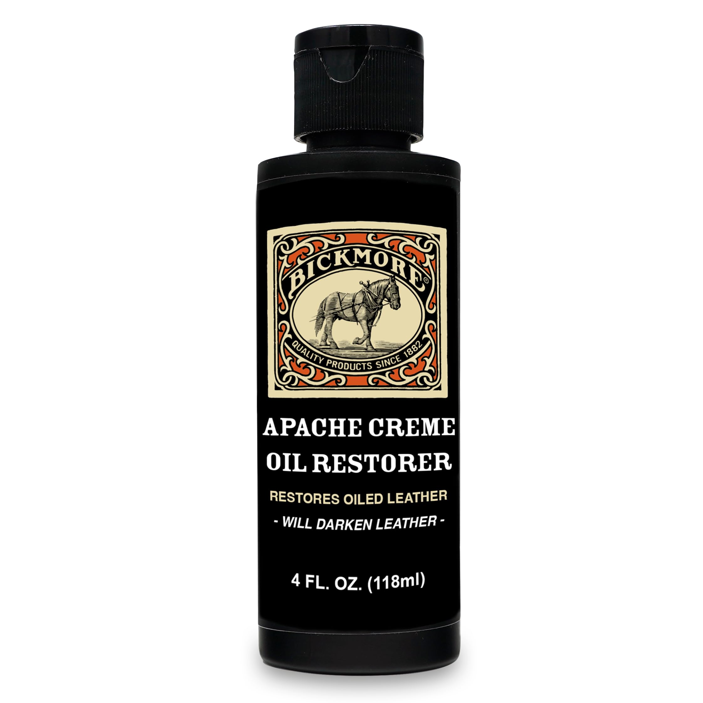 Bickmore Apache Creme Oil Restorer 4 Ounce - Put The Color Back Into Your Dried, Worn Out Work Boots - Restores, Protects, Condi