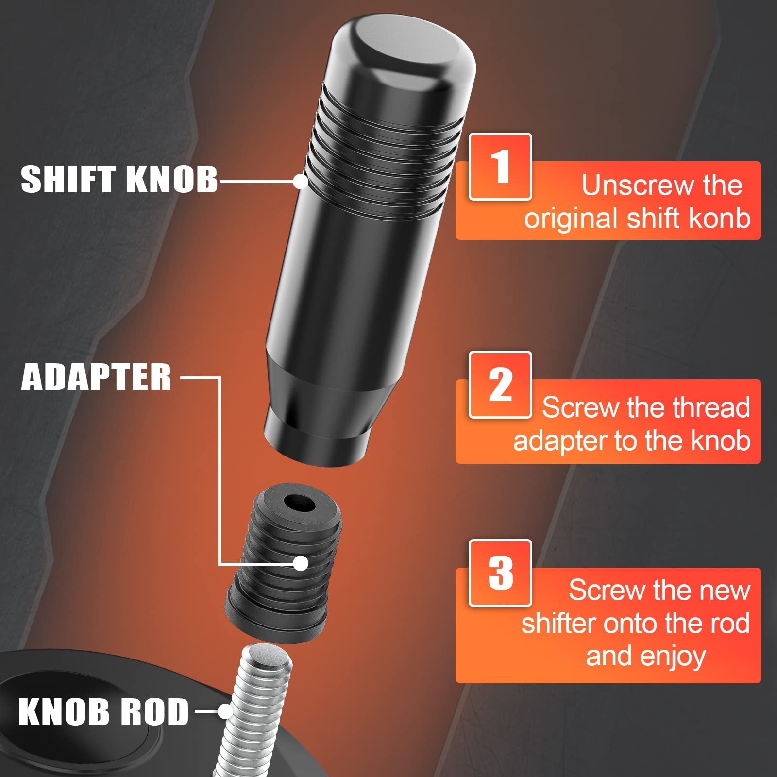 Aikeec Gear Shifter Knobs And Adapter Compatible With Logitech G29 G920 G923 G27 Driving Force Stick Aluminum Weighted Shift Kno