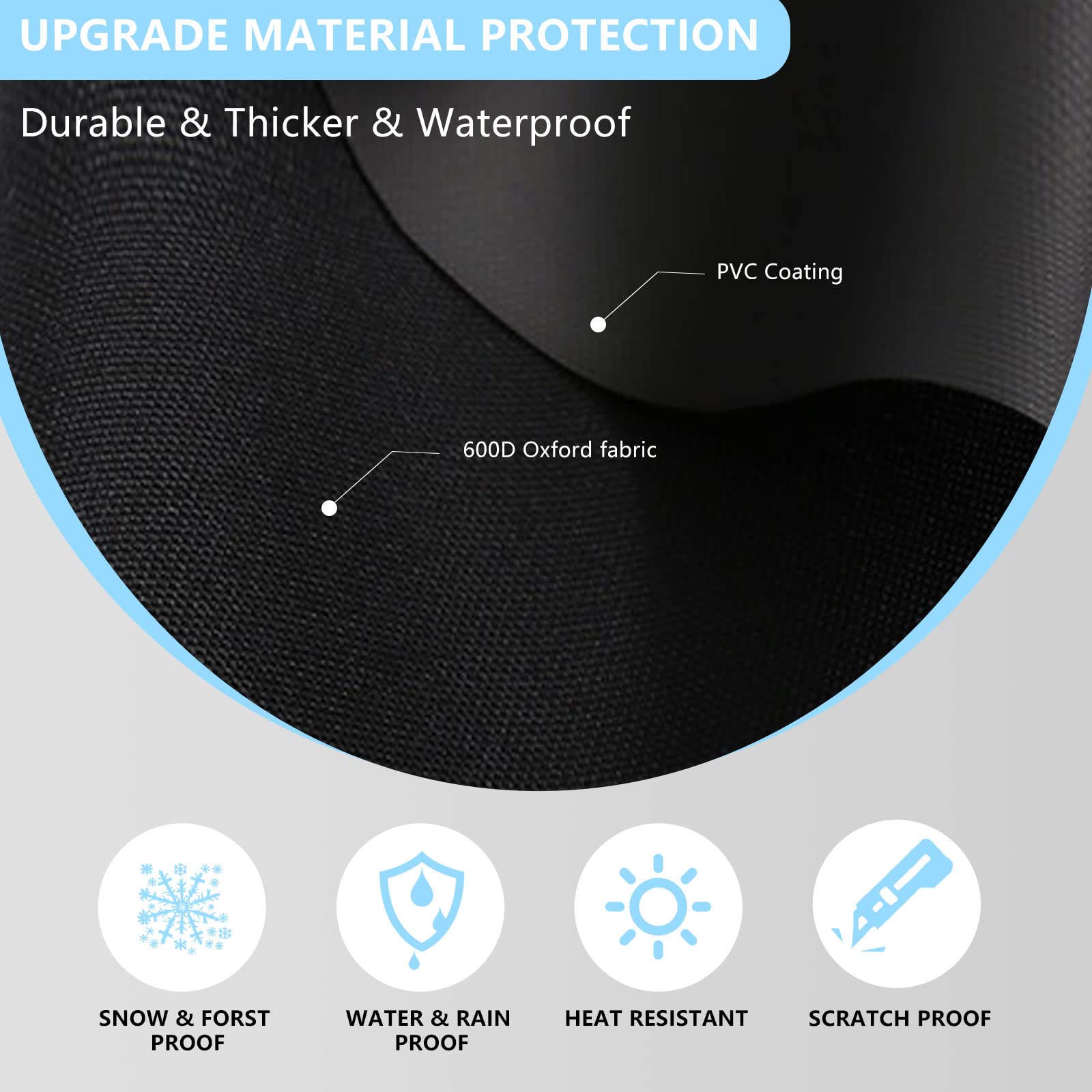 Tx-Inno Auto Windshield Cover For Ice And Snow, Thicken Extra Large Size Car Windshield Snow Cover With Side Mirrors Cover, Windshield Frost Cover Windproof Covers Fits Most Suvs Trucks (82.8'X 47')