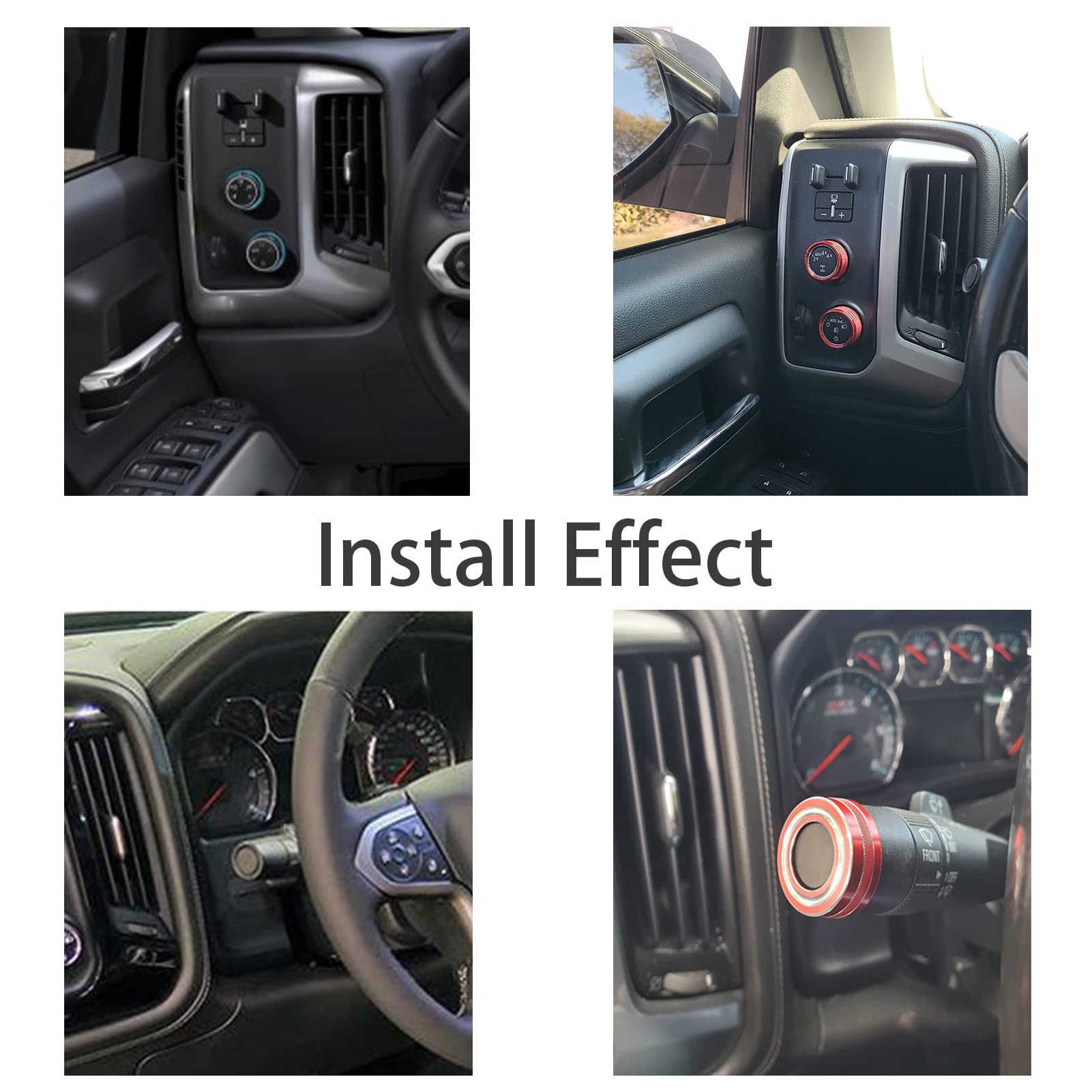 Lanyun Compatible With Chevy Silverado Gmc Sierra Center Console Switch Button Trim Air Conditioner Control Knob Cover From 2014
