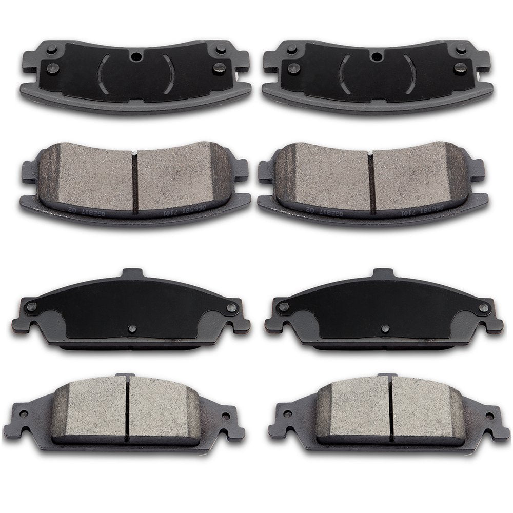Cciyu D698 D727 Front Rear Ceramic Brake Pads Kits 8Pcs Fit For 1999-2004 For Oldsmobile Alero,1999-2005 For Pontiac Grand Am