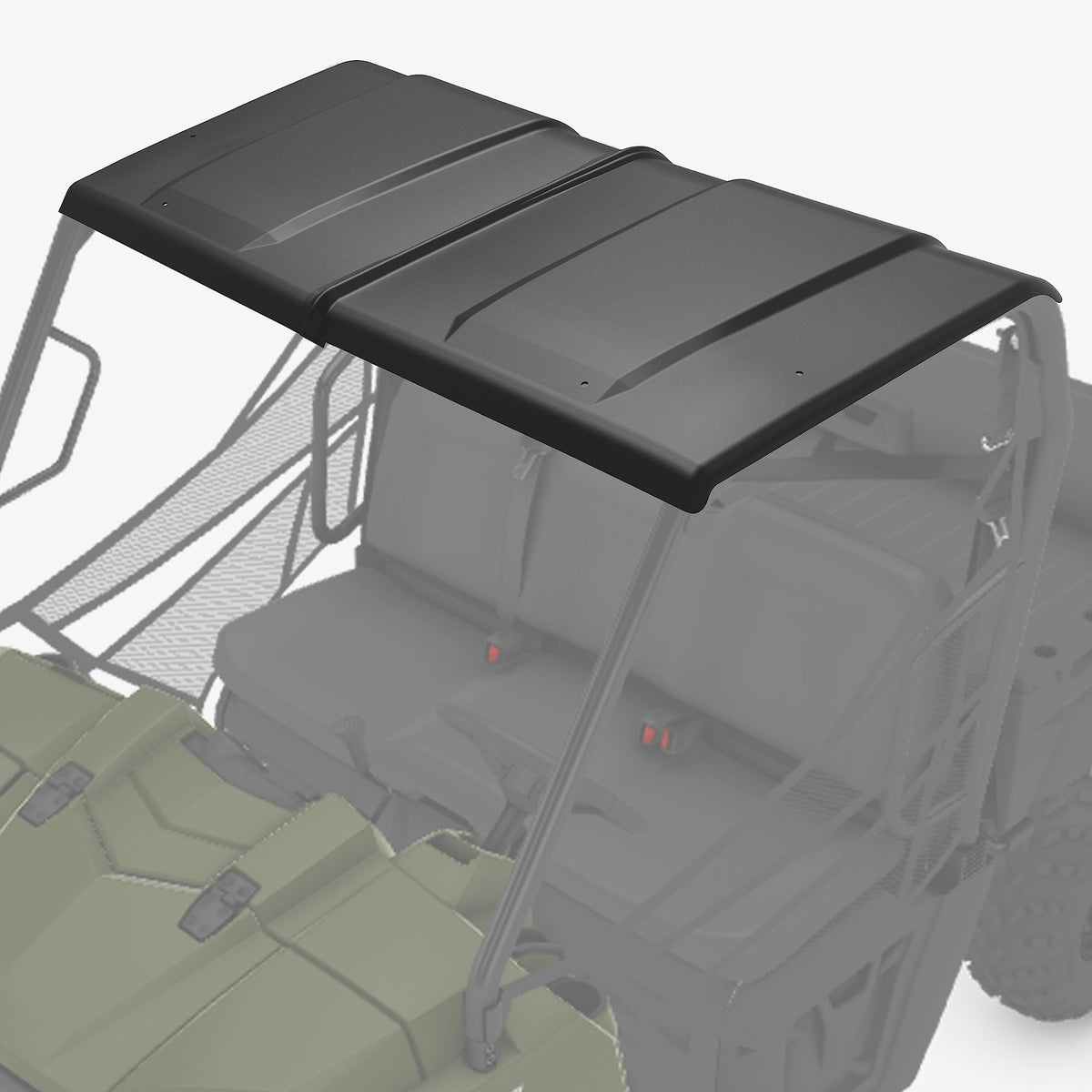 Sautvs Sport Roof For Polaris Ranger 570 Fullsize 16-24, 2-Piece Combination Dustproof Hard Roof Top Sun Visor For Polaris Range