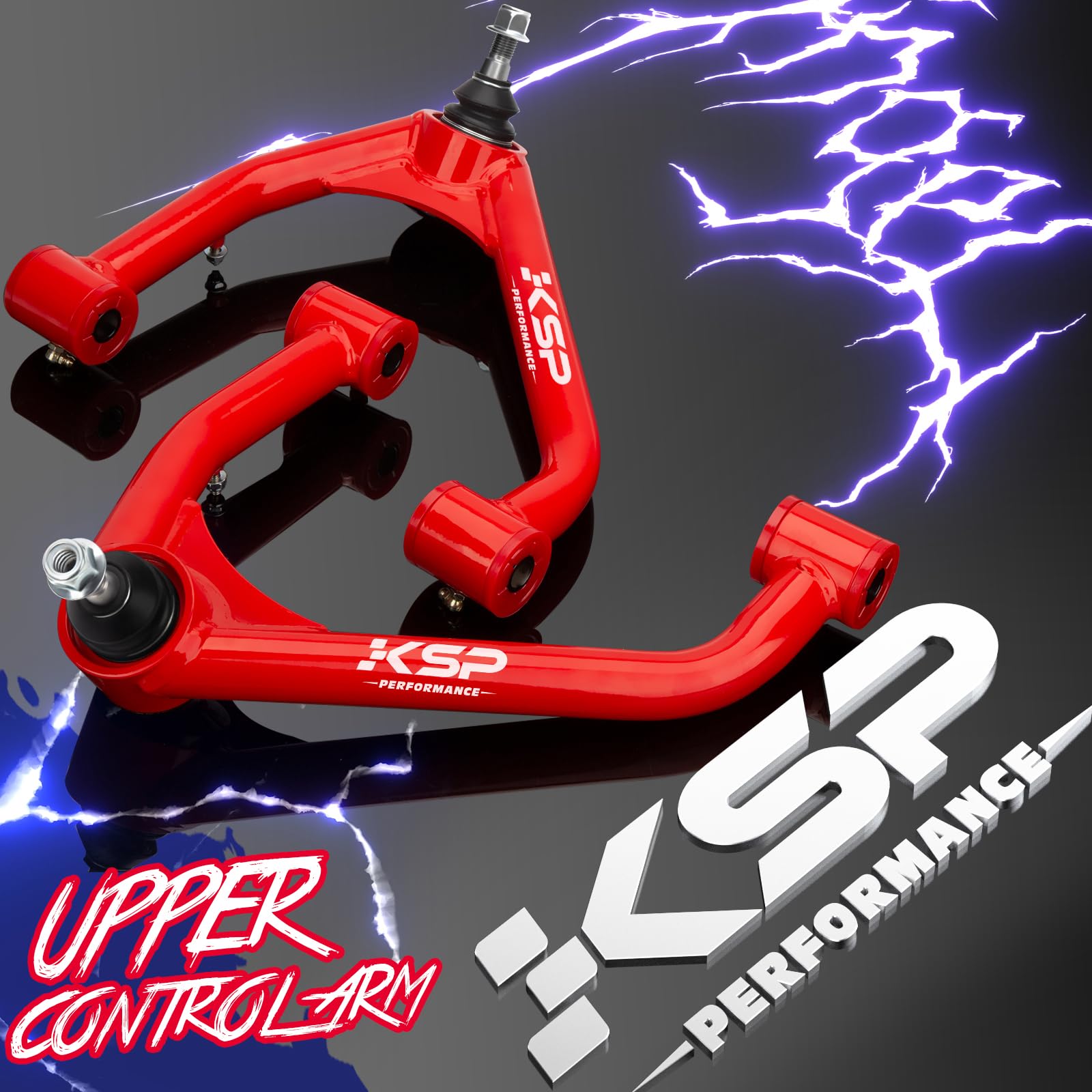 Ksp 2-4'' Upper Control Arms For Silverado Sierra 2007-2018, Adjuatable Steel Control Arm Compatible With Chevy Gmc Avalanche Ta