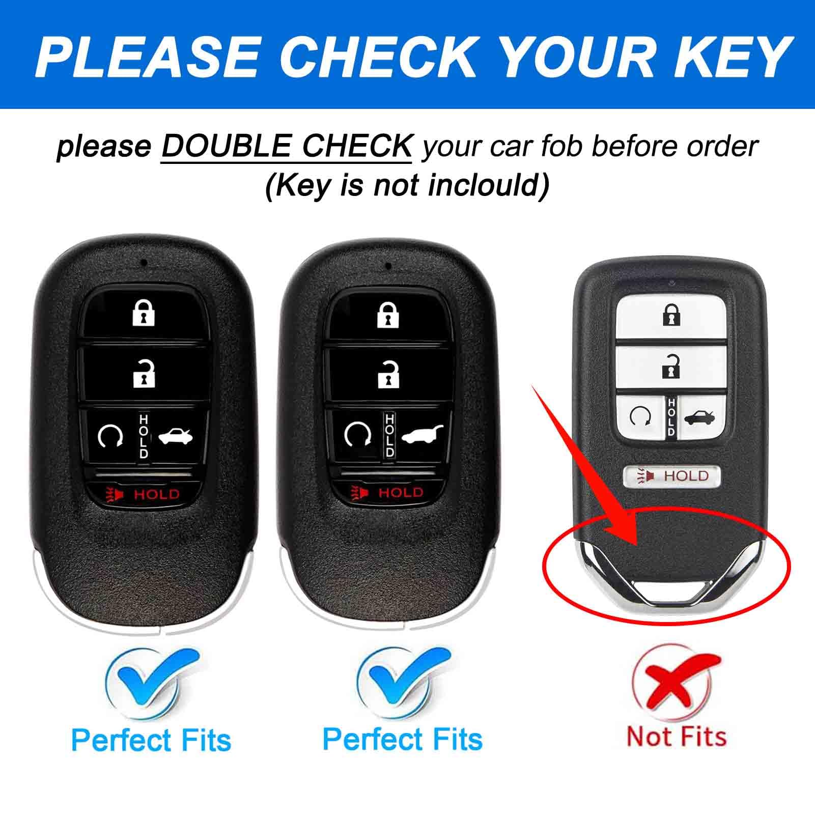 Montague Key Fob Cover For Honda With Keychain, Premium Tpu Key Case Shell For 2024 2023 2022 Honda Accord, Civic, Hr-V, Cr-V, P