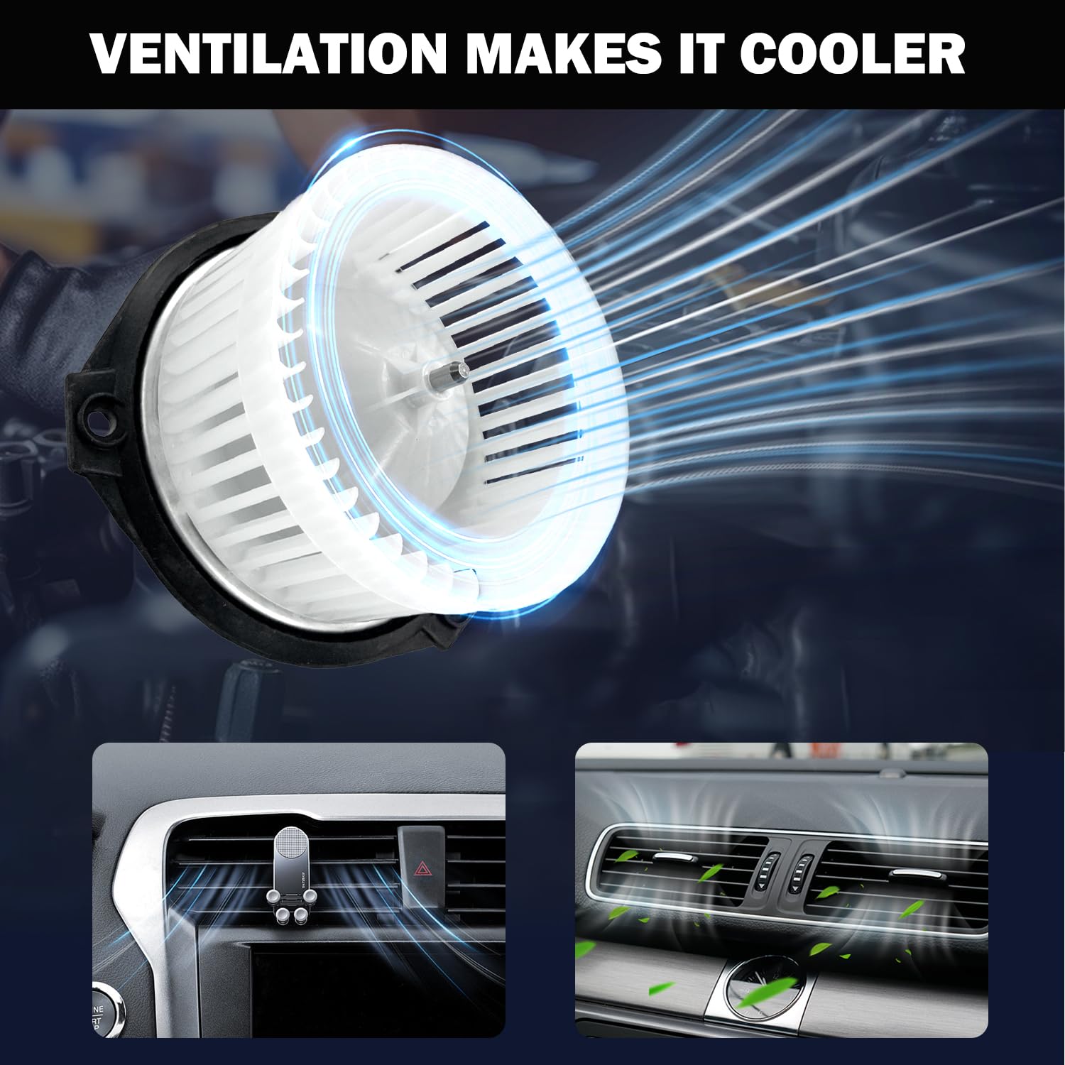 Aspligo 700073 Ac Heater Blower Motor Fan Assembly Fit For Buick Century 2001-2005, Regal 2001-2004, For Chevy Impala Monte Carl