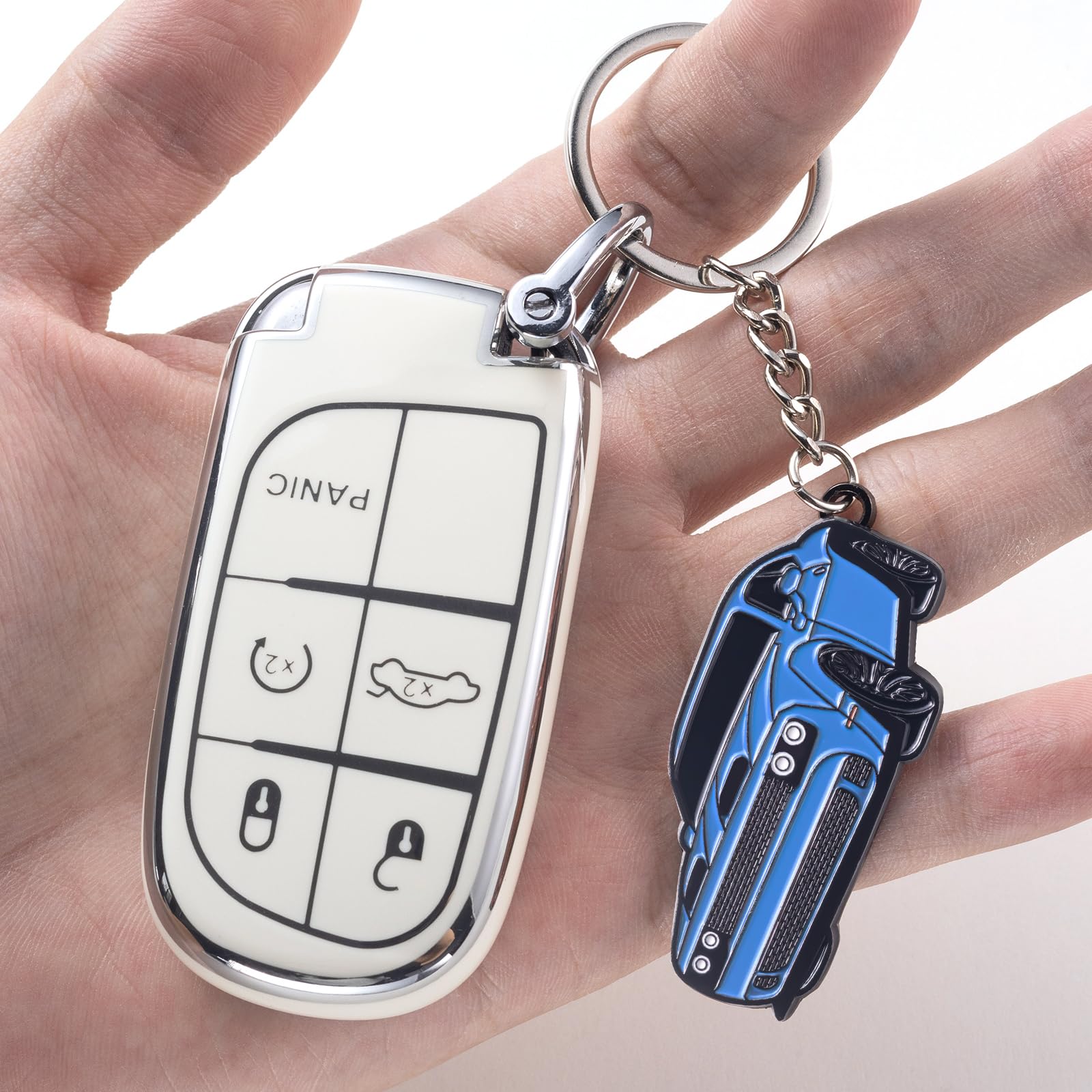 Zuxiaoyaya For Challenger Keychain Accessories Srt,Key Chain For Dodge Challenger Srt Sxt
