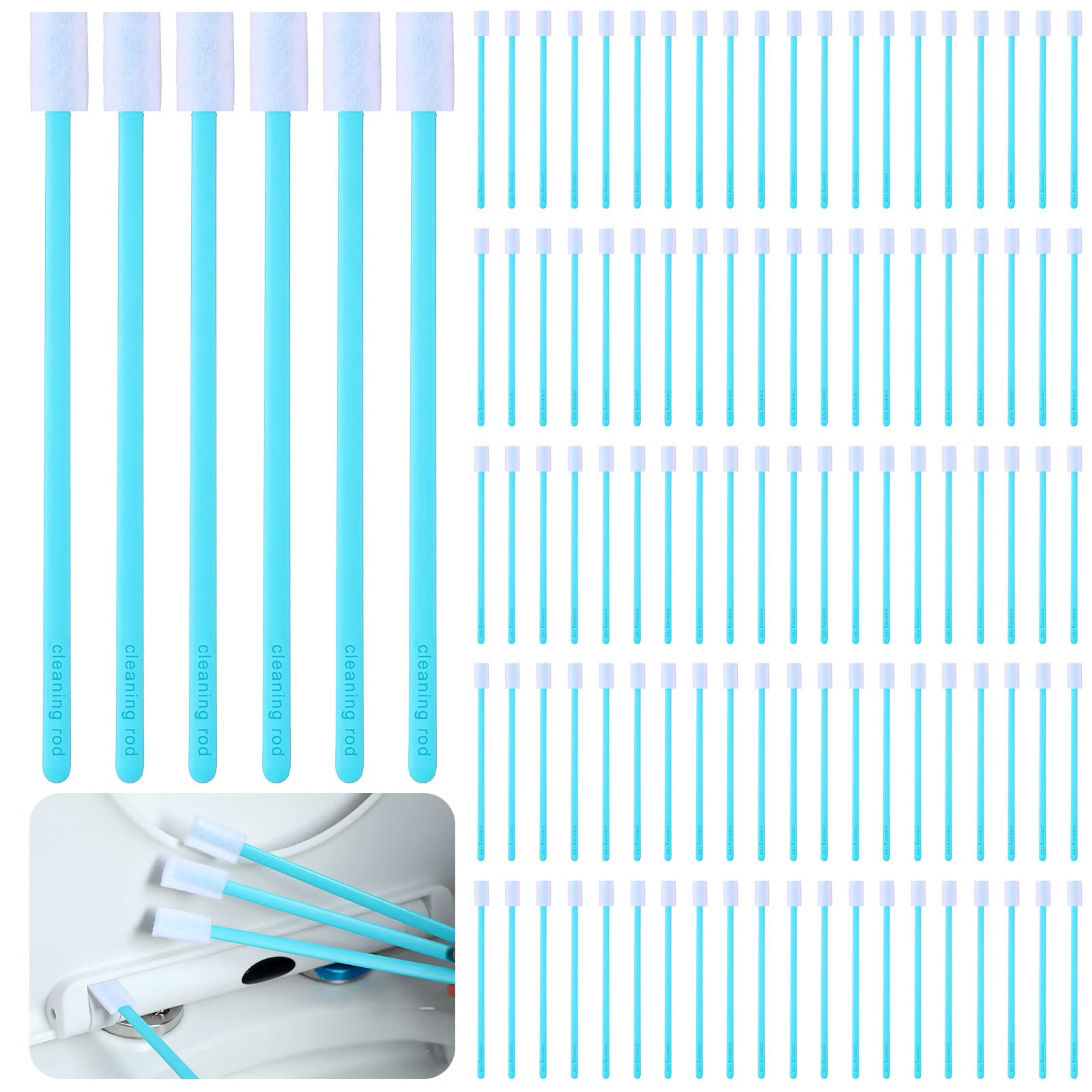 Sieral Disposable Crevice Cleaning Brushes Bulk Disposable Crevice Cleaner Tools for Toilet Window Sill Keyboard Car Ac(100 Pcs)