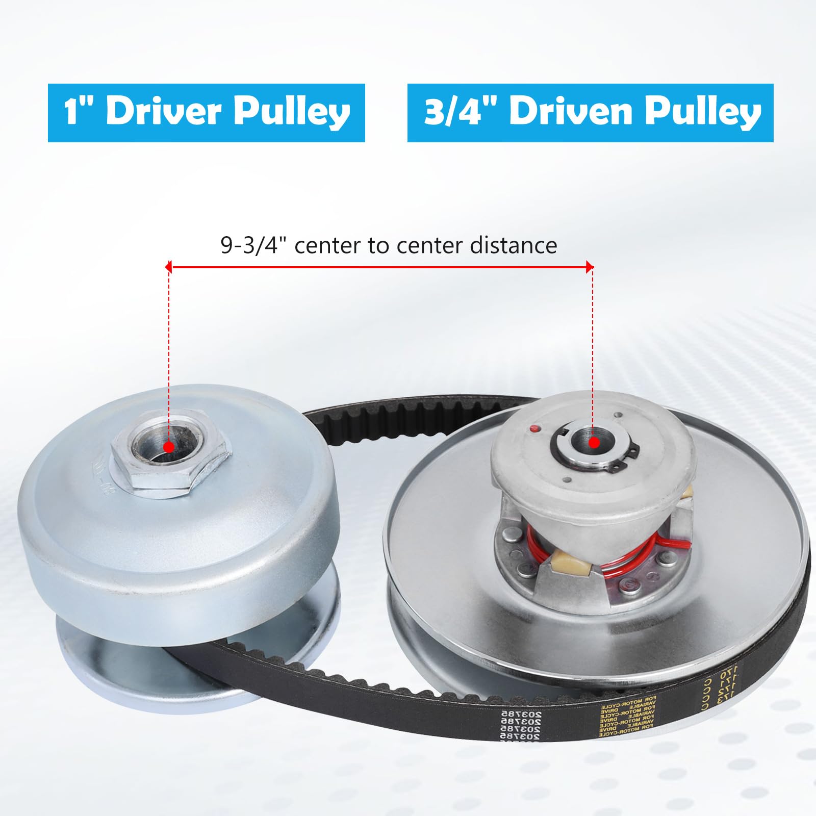 BLACKHORSE-RACING 40 Series 1'' BORE GO Kart CVT Torque Converter Driver Clutch FIT Comet 40/44 + 3/4'' Driven Clutch Comet Kit