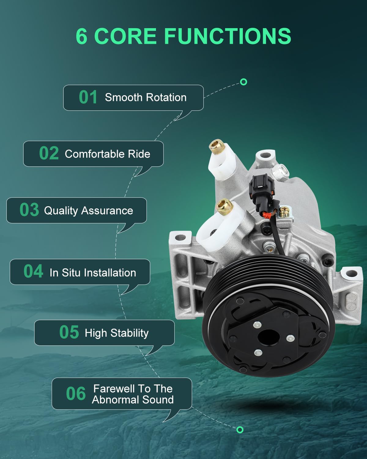 Scitoo Ac Compressor For N-Issan Juke Versa Versa Note 1.6L 2011-2018