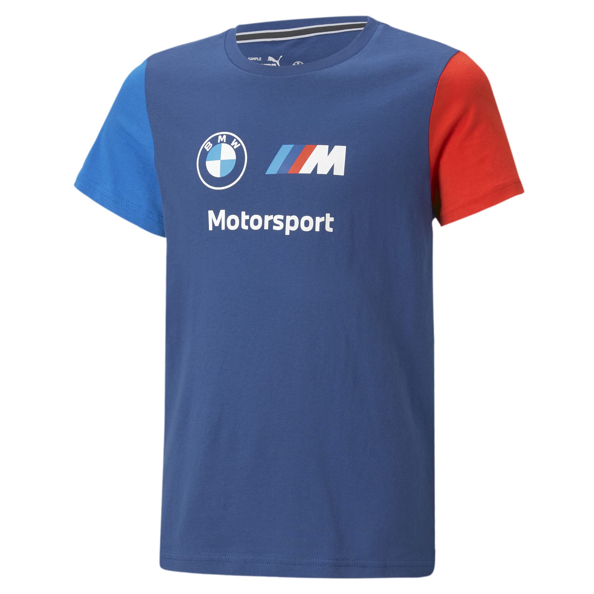 PUMA BMW M Motorsports Kids Essentials Logo Tee, PRO Blue-M Color, X-Small