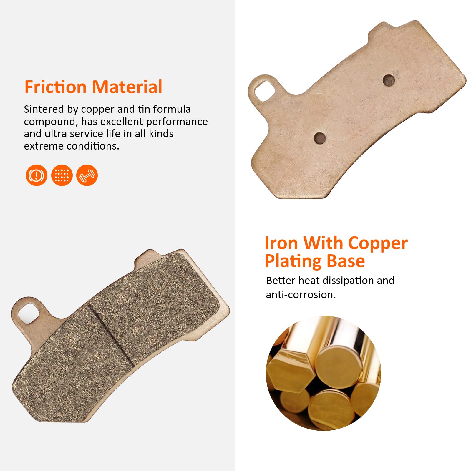 3 Sets Front Rear Brake Pads Sintered for Harley Davidson Road King Road Glide Street Glide Electra Glide 2008-2020 Ultra Limite