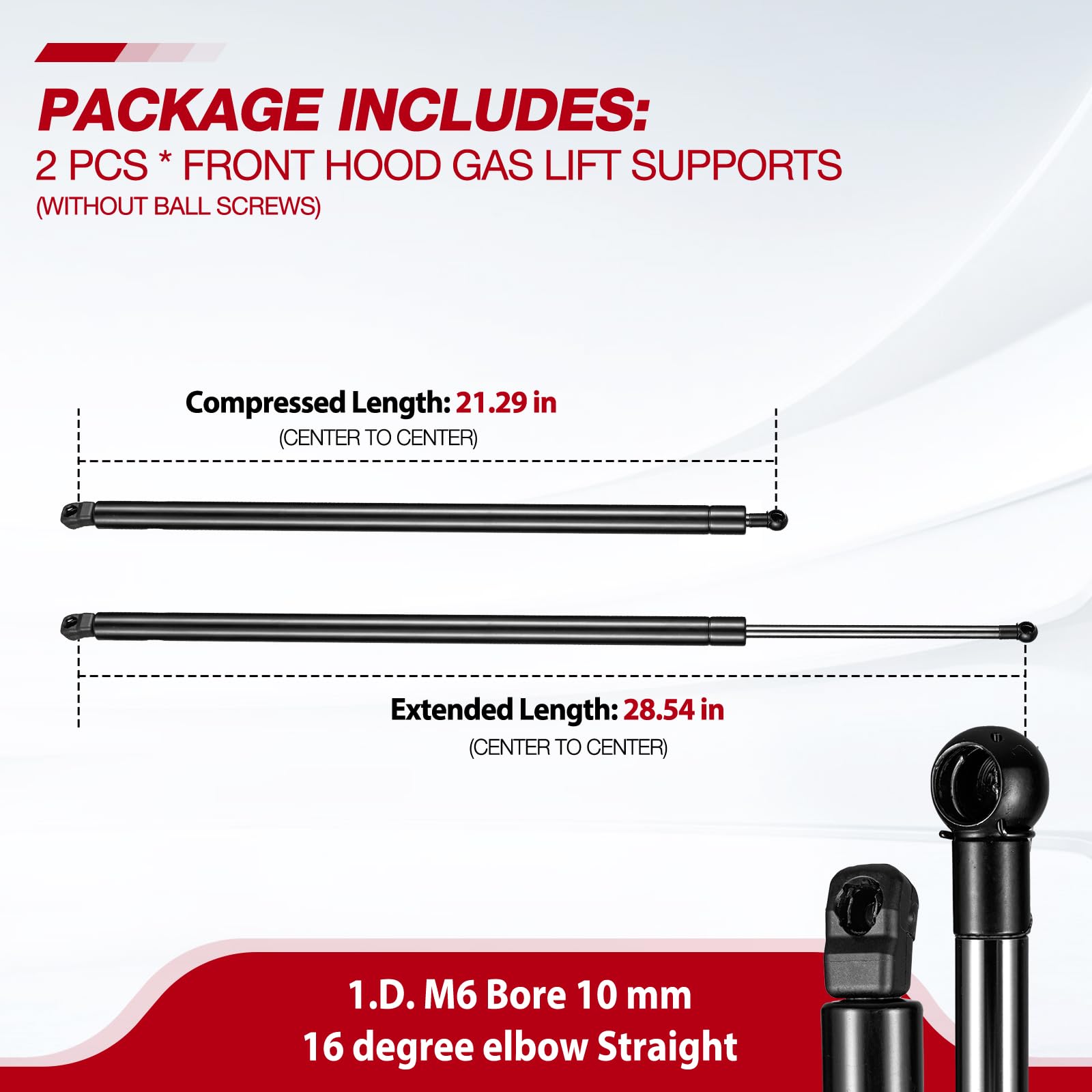 Vepagoo 6238 Rear Hatch Struts Compatible With 2005-2010 Honda Odyssey Shocks Supports Mini Passenger Van 4-Door/5-Door Liftgate