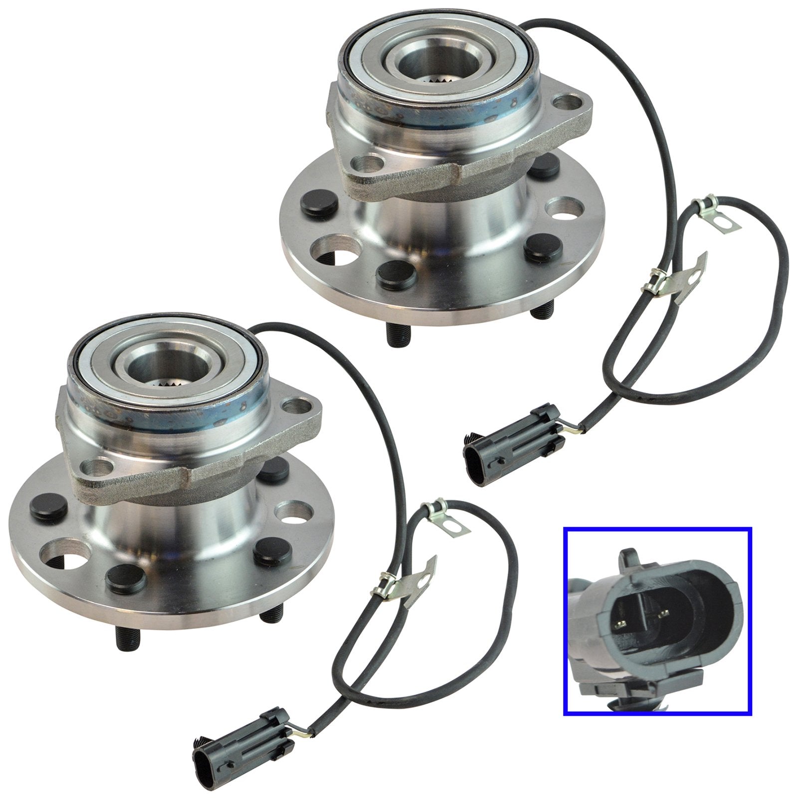 Trq Front Wheel Hub Bearings Assembly Set Compatible With 1995-2002 Chevrolet Astro Gmc Safari