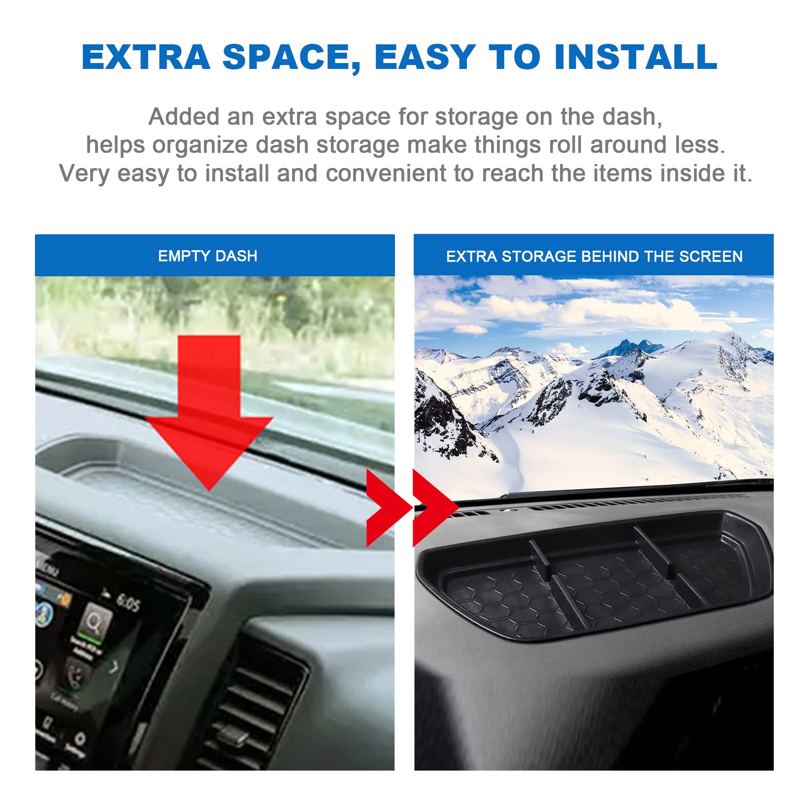 Cdefg For 2022 2023 Frontier Pickup Truck Center Console Dash Organizer 2023 Nisan Frontier Truck Dashboard Table Tray Storage Box Dash Phone Holder 2023 Frontier Truck Accessories