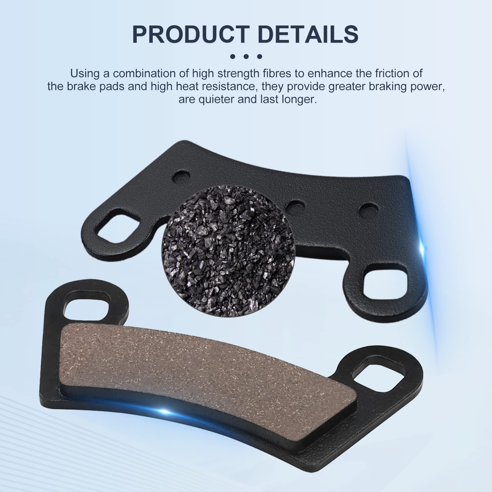 Oceair Front&Rear Brake Pads For Polaris Ranger Xp 1000 2018-2023 General 1000 Eps 2016-2020 Ranger Crew Xp 1000 2019-2020