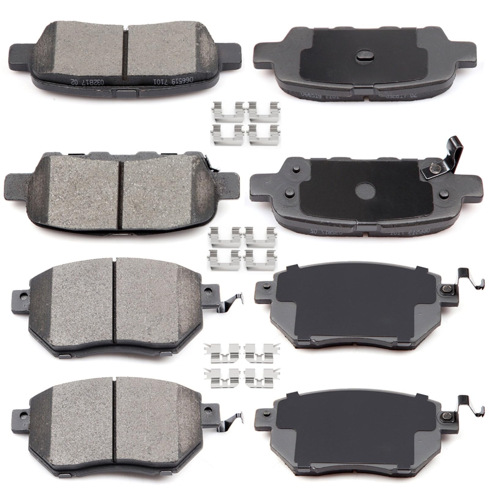 Eccpp D905-7784 D969-7870 Rear & Front Ceramic Disc Brake Pad Set Fit For Nissan Altima 2005-2006,For Maxima 2004-2008,For Muran