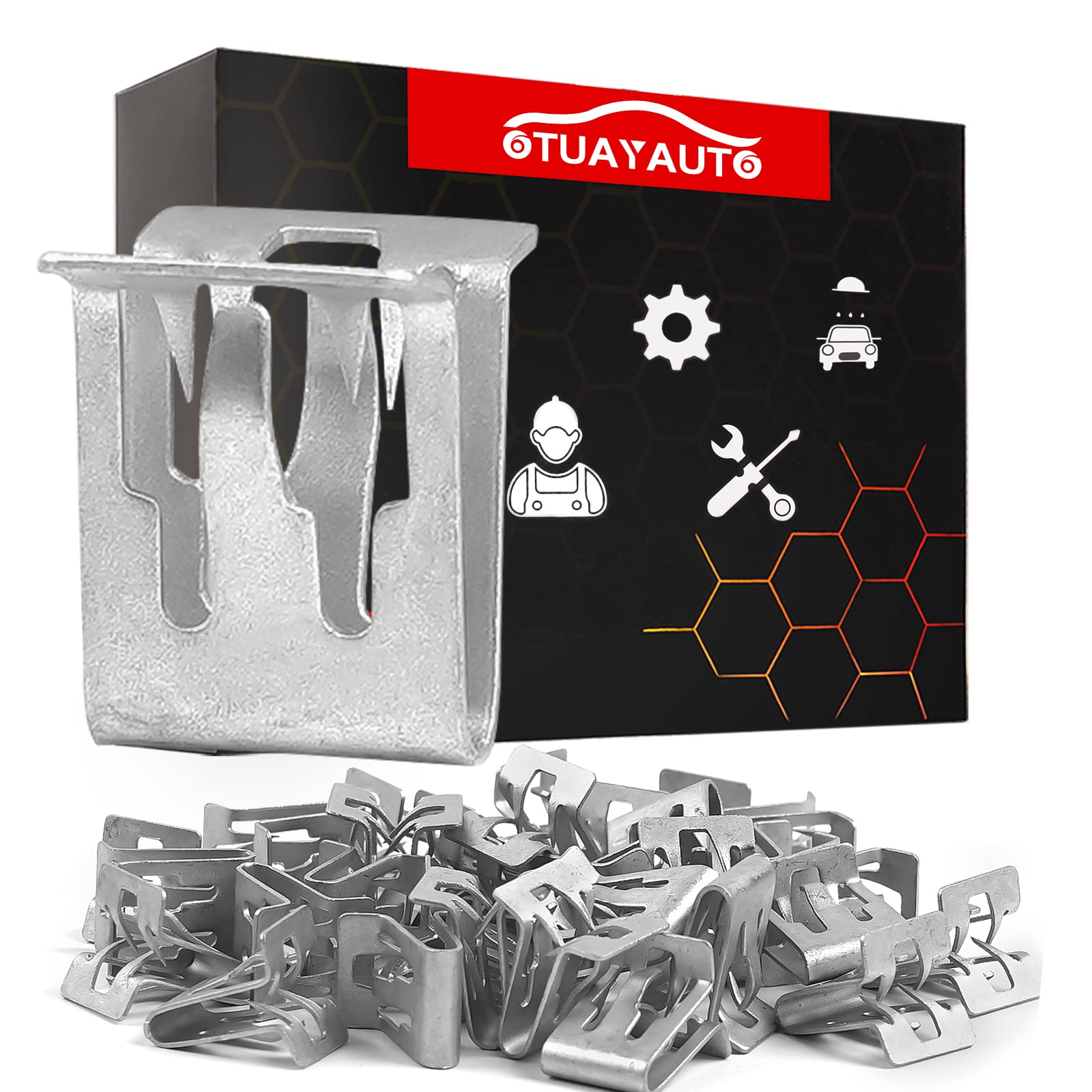 OTUAYAUTO 30Pcs 15748479 Interior Trim Panel Clips for 1994-2017 GM Car and Trucks Console Dash Retainer Clips, Garnish Interior