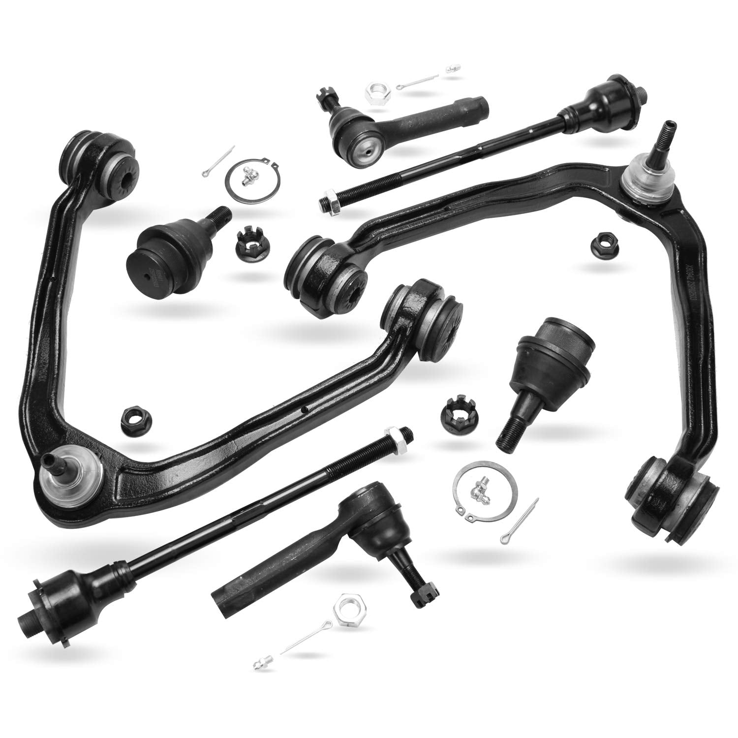 Detroit Axle - Front End 8Pc Suspension Kit For Chevy Gmc Silverado Sierra Yukon Xl Suburban Avalanche 1500 Tahoe Cadillac Escal