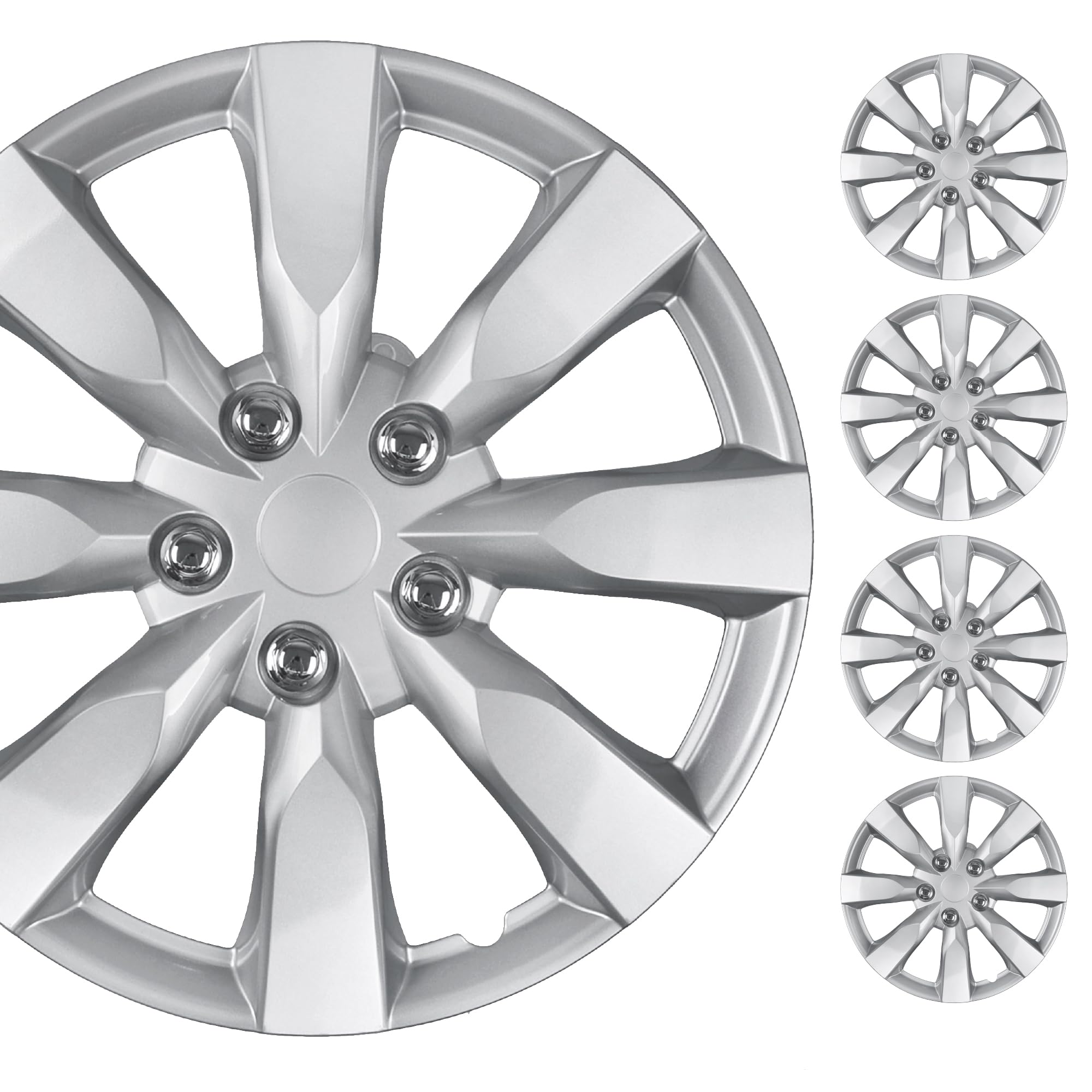 Bdk Hubcaps Wheel Covers For Toyota Corolla 16    - Four (4) Pieces Corrosion-Free & Sturdy - Full Heat & Impact Resistant Grade