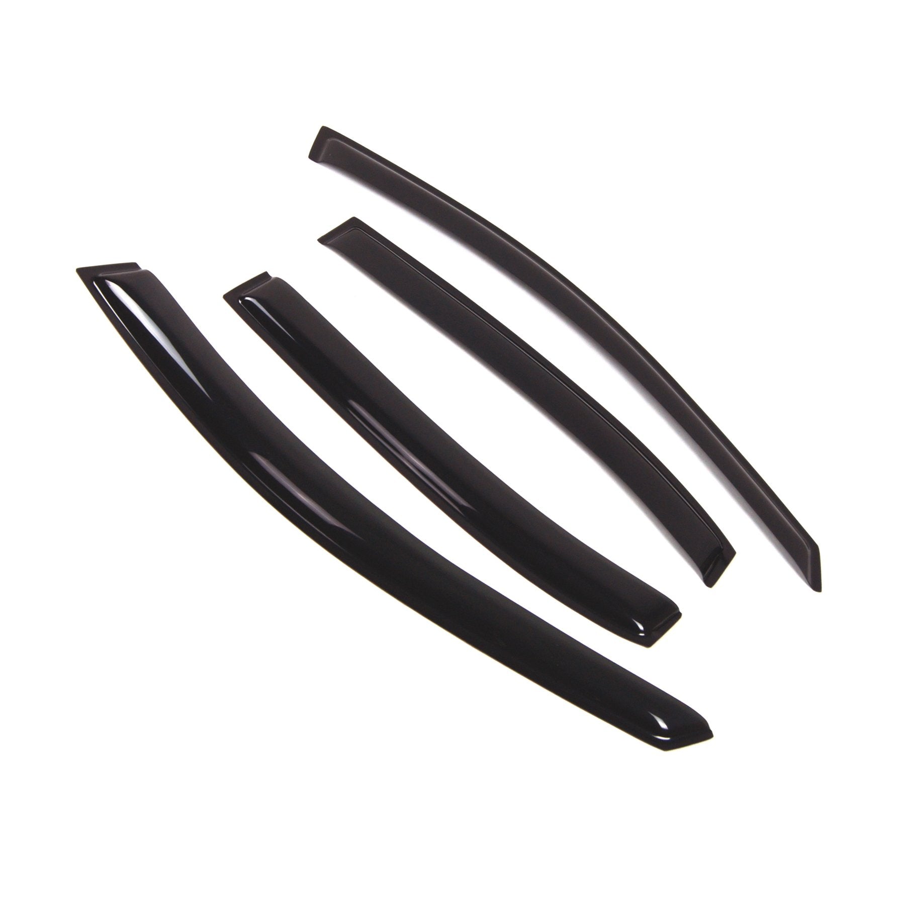 Tuningpros WD2-259 Dark Smoke 4 Pcs Set Window Visor (Outside Mount) Deflector Rain Guard Compatible with 2006-2010 Hyundai Sona