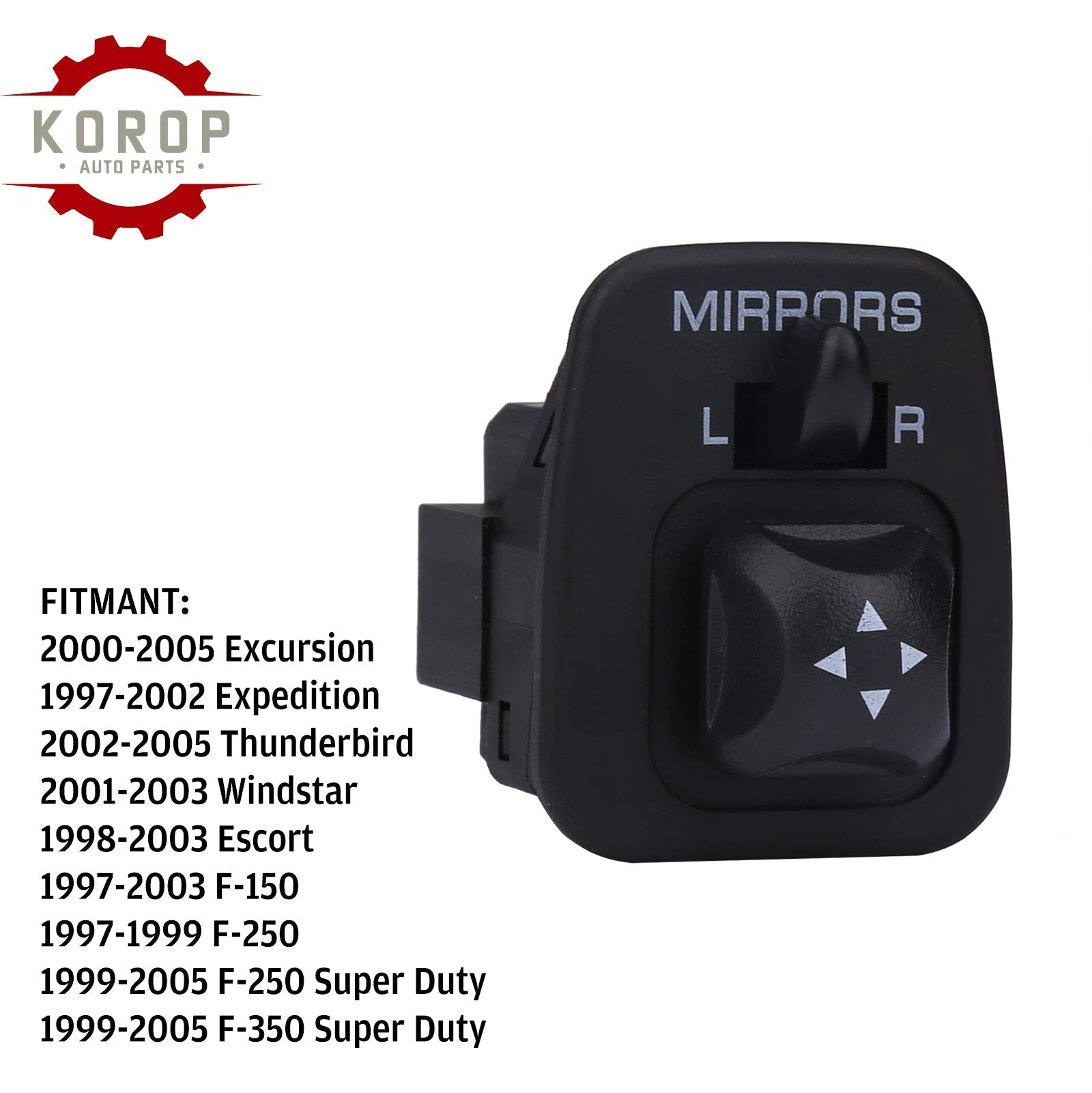 Power Mirror Switch Fits for Ford Excursion Expedition Escort F150 F250 F350 Super Duty Thunderbird Windstar Replaces# F65Z17B67