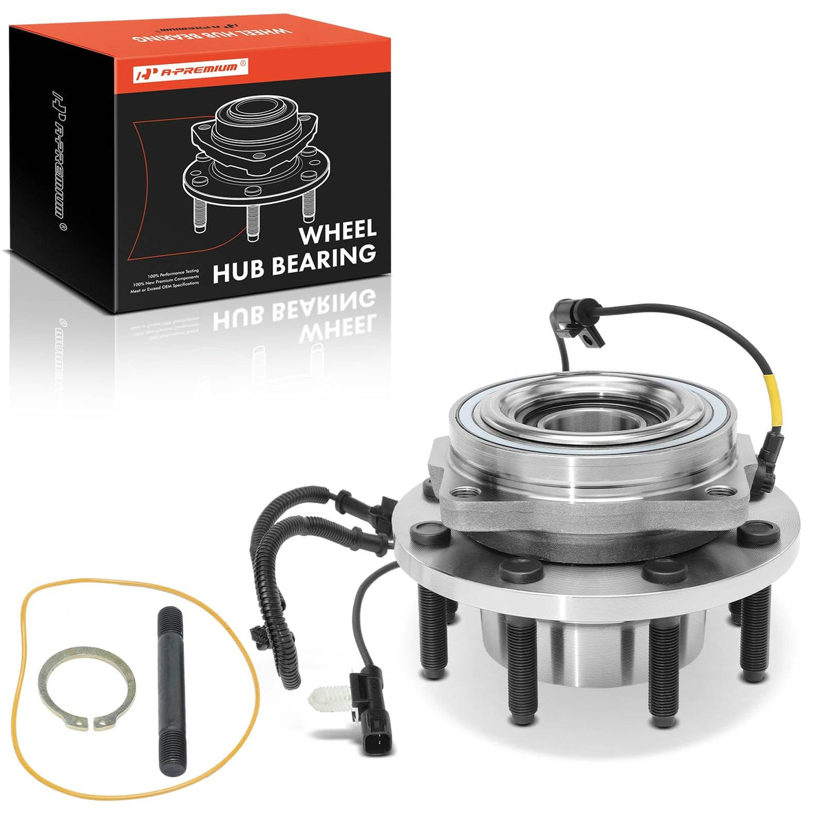 A-Premium Front Wheel Bearing and Hub Assembly with ABS & 8-Lug Compatible with Ford F-250 Super Duty 2011-2016, F-350 Super Dut
