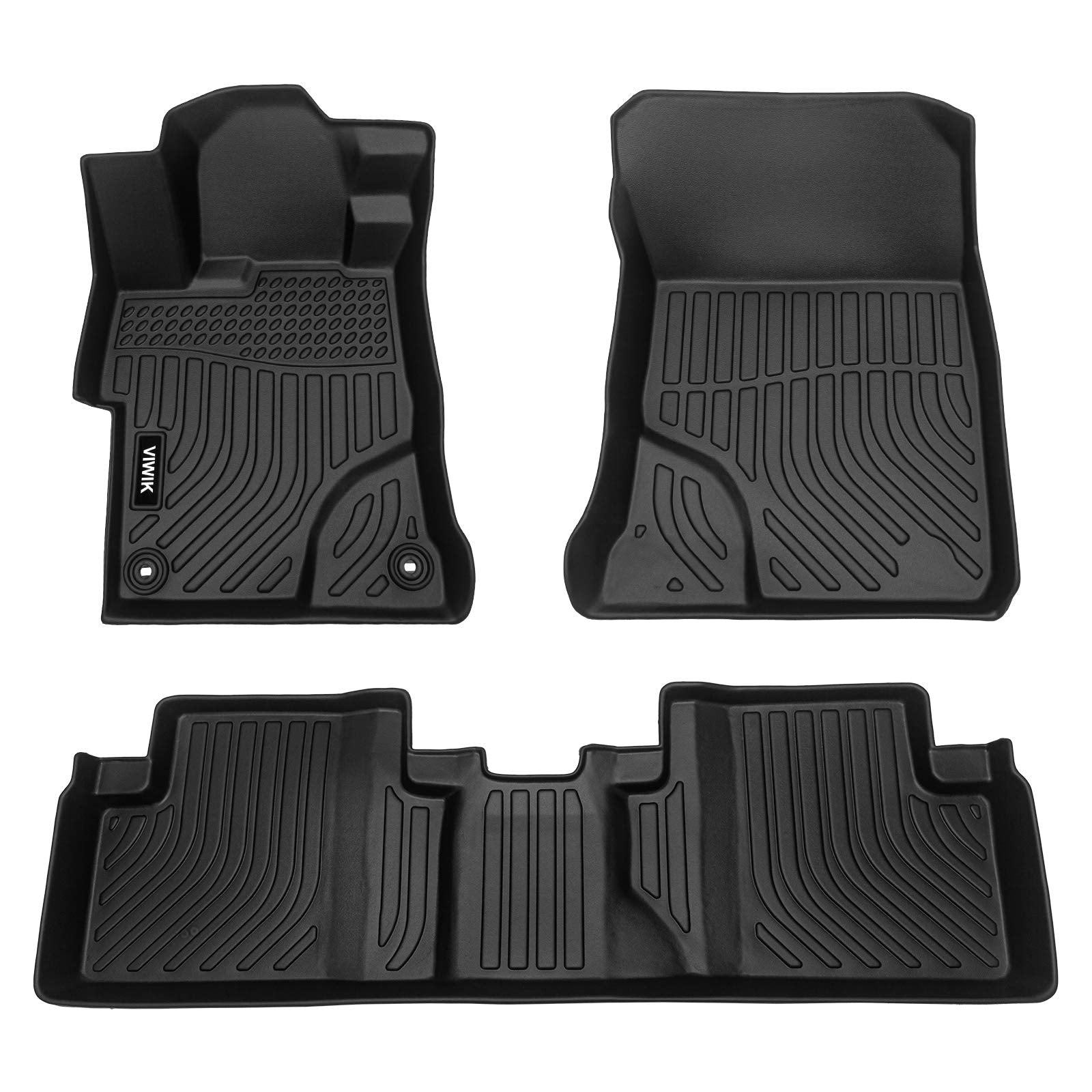 VIWIK Floor Mats for Honda Civic 2012 2013 2014 2015, Custom Fit All Weather TPE Floor Liners for Honda Civic 2012-2015 1st and 