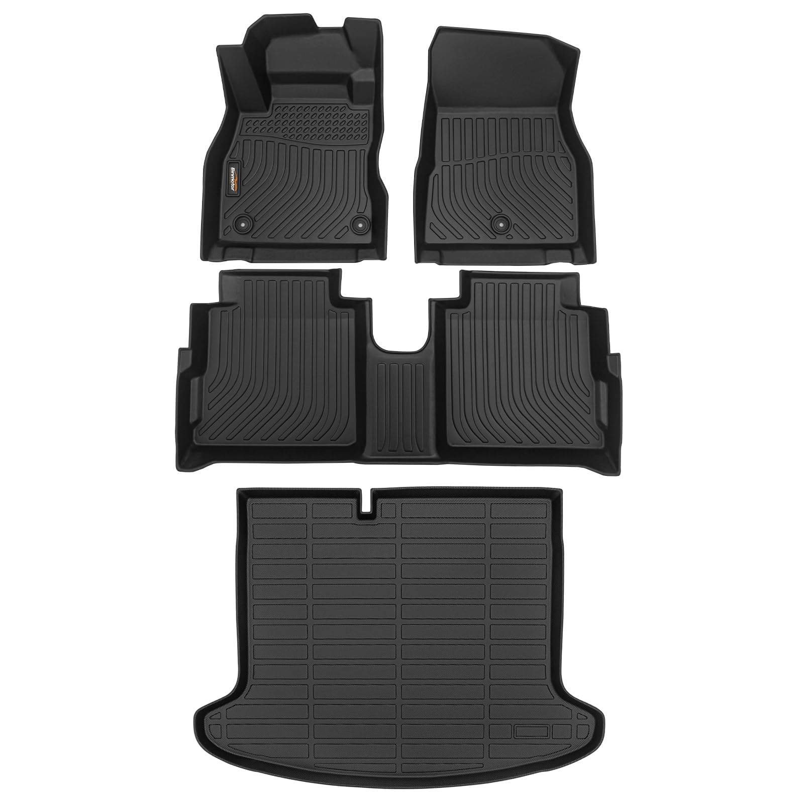 Binmotor Floor Mats Cargo Liner Set For Nissan Kicks 2024 2023 2022-2018, All Weather Mats For Nissan Kicks, Cargo Mat For Nissa