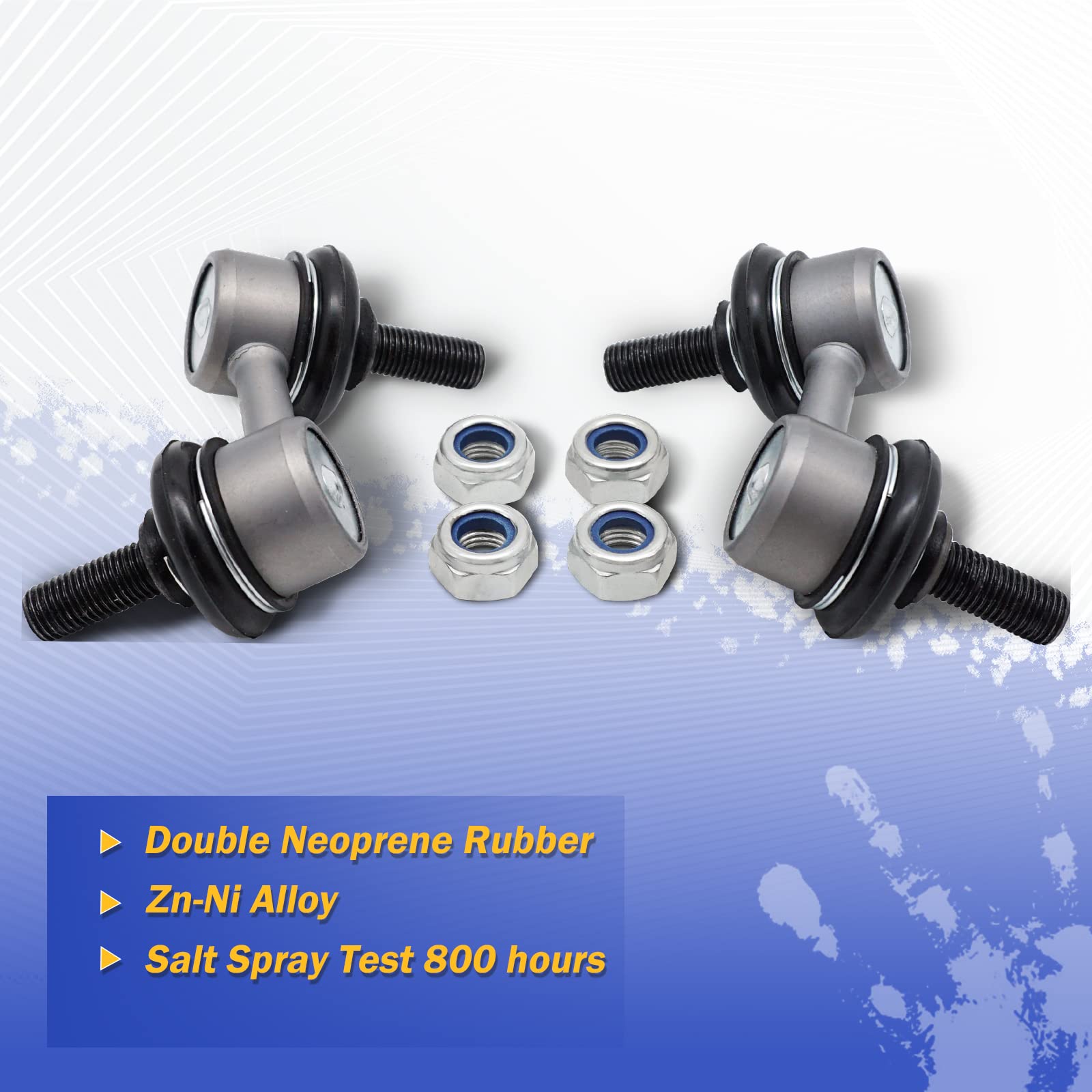 K90454 K90455 Zinc-Nickel Alloy Front Stabilizer Sway Bar Links For 2001-2005 Honda Civic/2002-2006 Honda Cr-V /2003-2011 Honda