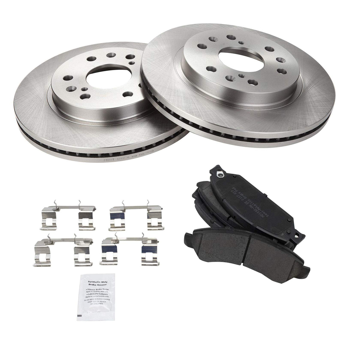 Trq Front Premium Posi Metallic Disc Brake Pads & Rotor Kit For Gm Pickup Truck Suv