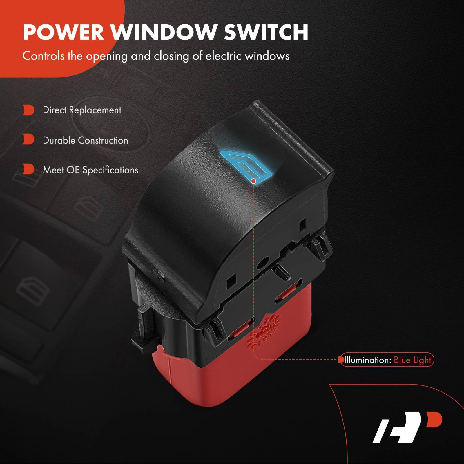 A-Premium Power Window Switch Compatible with Ford Escape 2013-2019, Focus 2012-2018, Transit Connect 2014-2019, Replace# BM5T14529BA