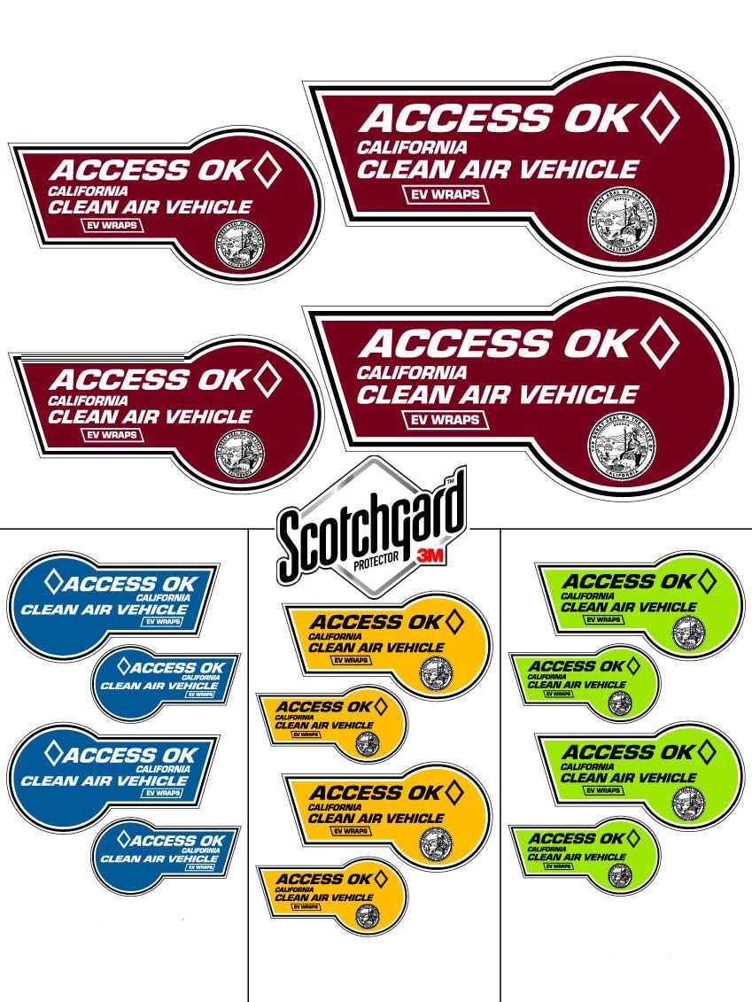 California Hov Stickers 3M Paint Protection Film - 2021 (For Blue Stickers)