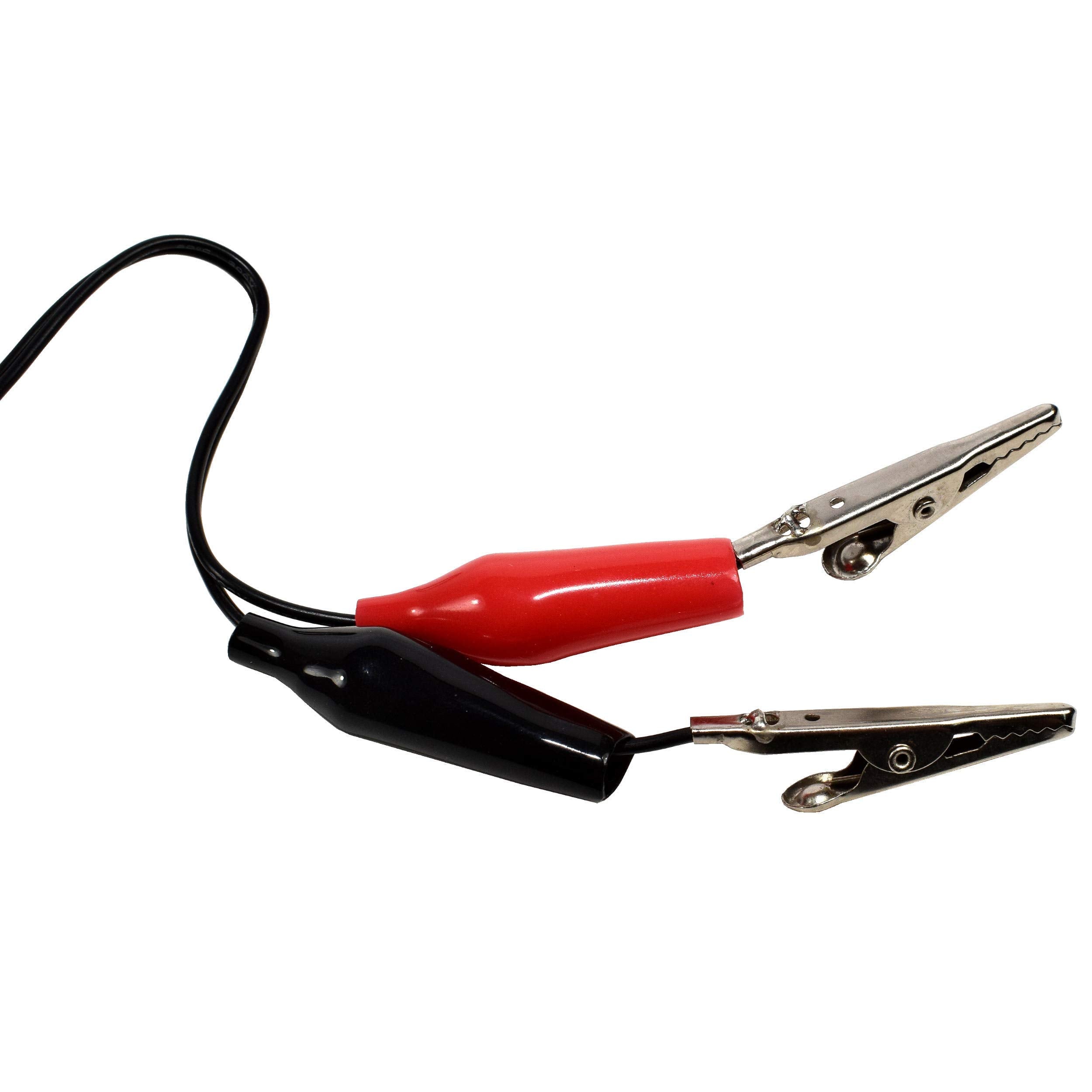 HQRP 6V/12V Smart Battery Charger for Car, Truck, Motorcycle - Black, Model 887774410131941, Sealed Lead Acid Maintainer with Alligator Clips