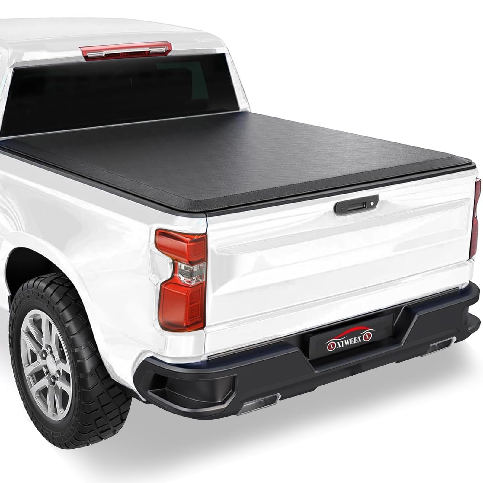 Xtweex Soft Roll Up Truck Bed Tonneau Cover Fits 6.2Ft For 2015-2025 Chevrolet Colorado/Gmc Canyon Fleetside 6.2 Ft (74') Bed