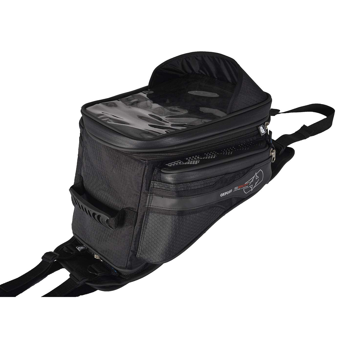 Oxford - S20R Adventure Strap On Tank Bag - Black (OL231), 5.2 gallon (20L)