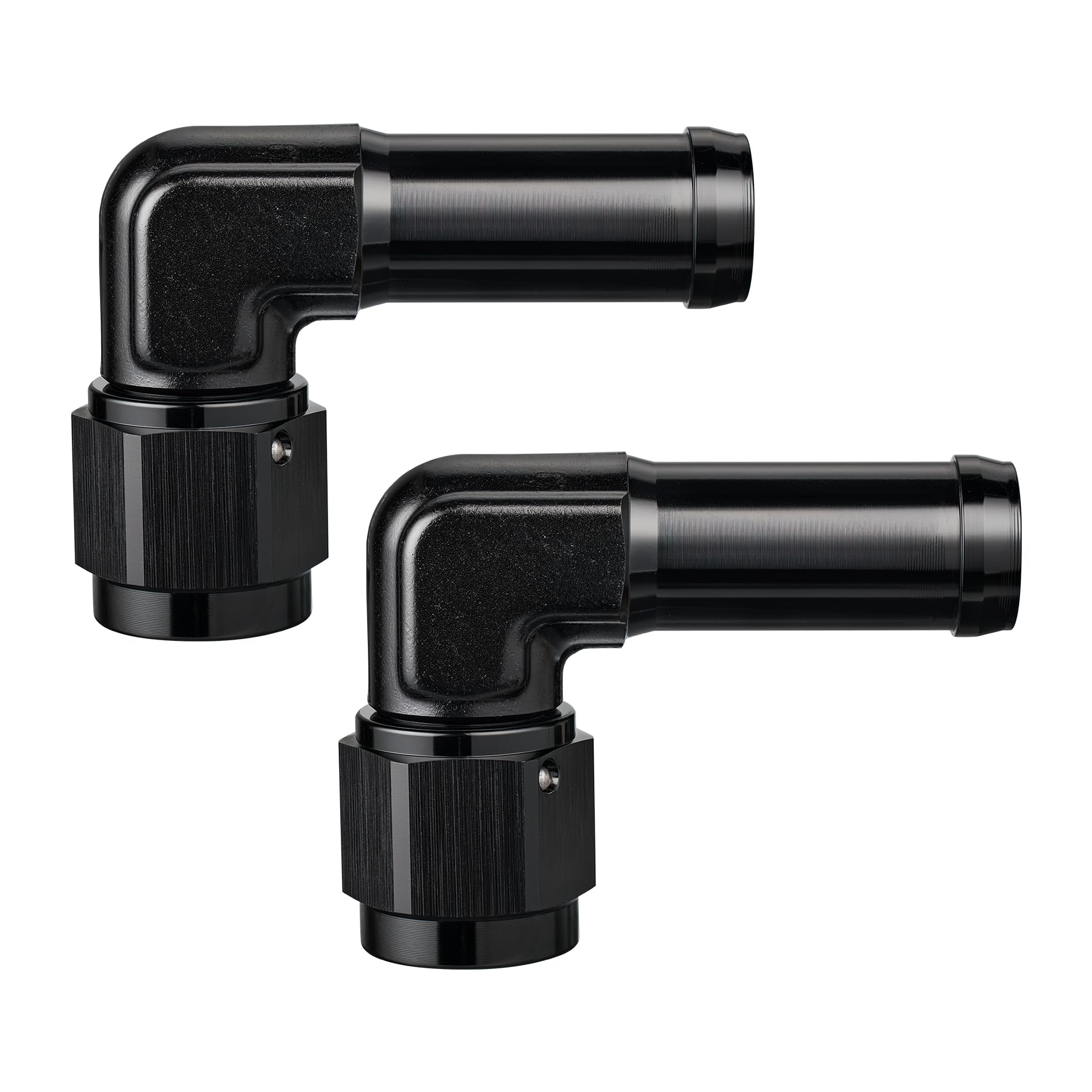 EVIL ENERGY 6AN Female to 1/2'' Barb Hose Fitting 90 Degree Swivel 2PCS