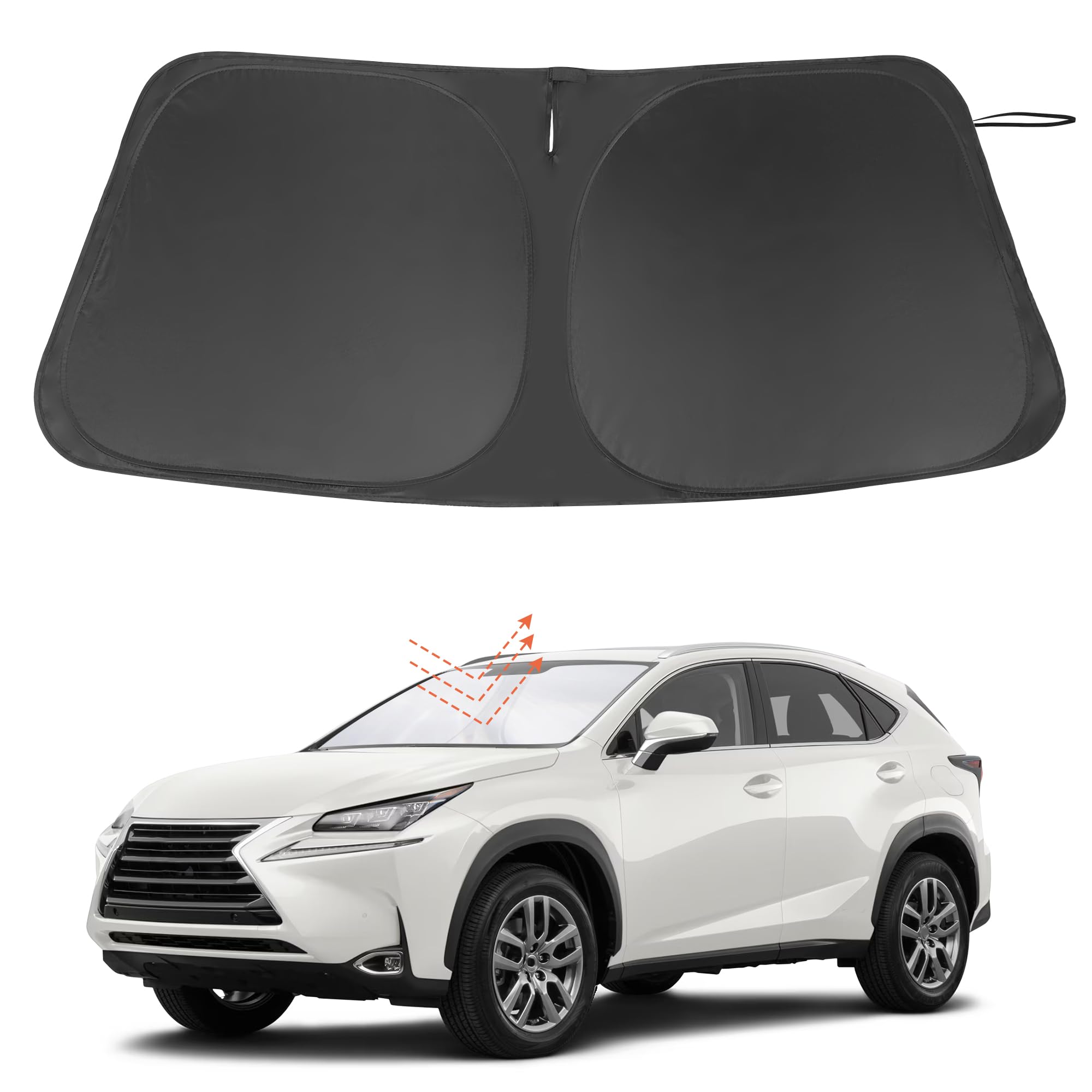 Windshield Sun Shade Custom Fit For 2015-2021 Le Xus Nx300H/Nx300/Nx200T Accessories Foldable Sunshade Sun Blocker Protect Car F