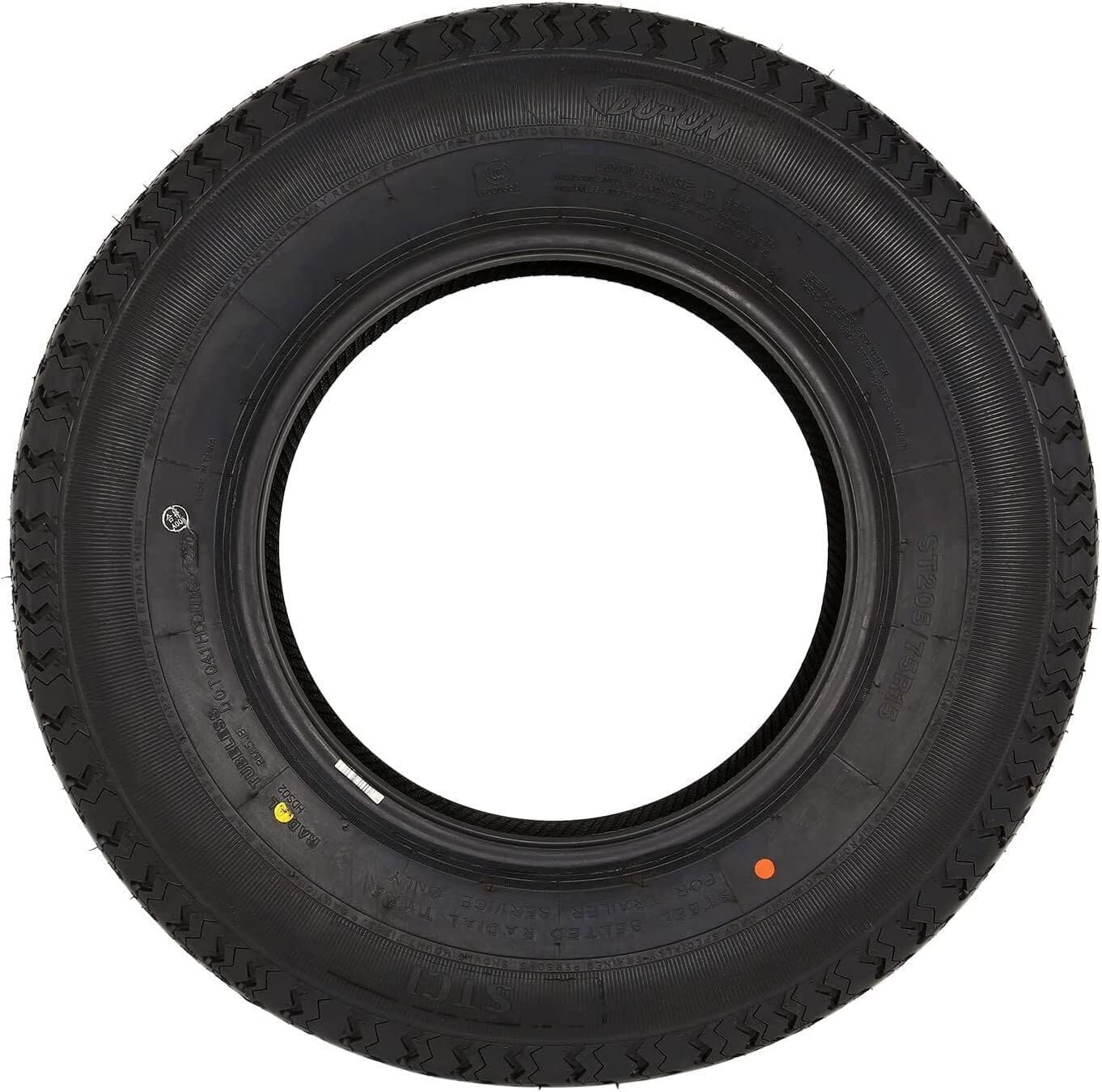 Set Of 2 Durun St205/75R14 Radial Trailer Tire,St205-75R14 St 205/75R14, 8 Ply Load Range D, 105M