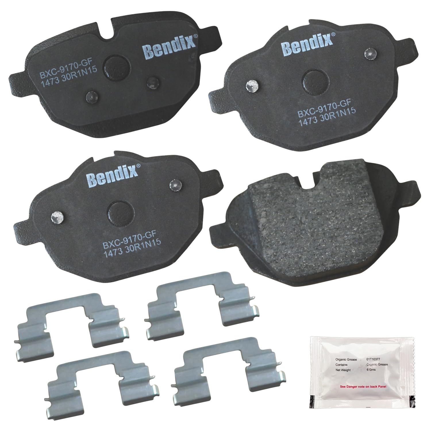 Bendix Priority1 Cfc1473 Ceramic Rear Brake Pads For Select Models Bmw 520I, 528I, 528I Xdrive, 530E, 530E 530I, 530I 535D, 535D